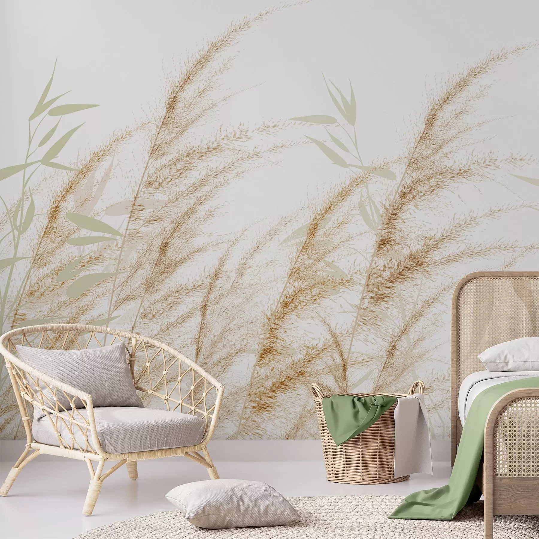 murales de pared Pampas y hierba seca w04863