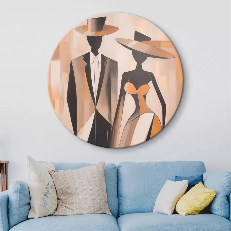 murales de pared Siluetas de pareja r46477