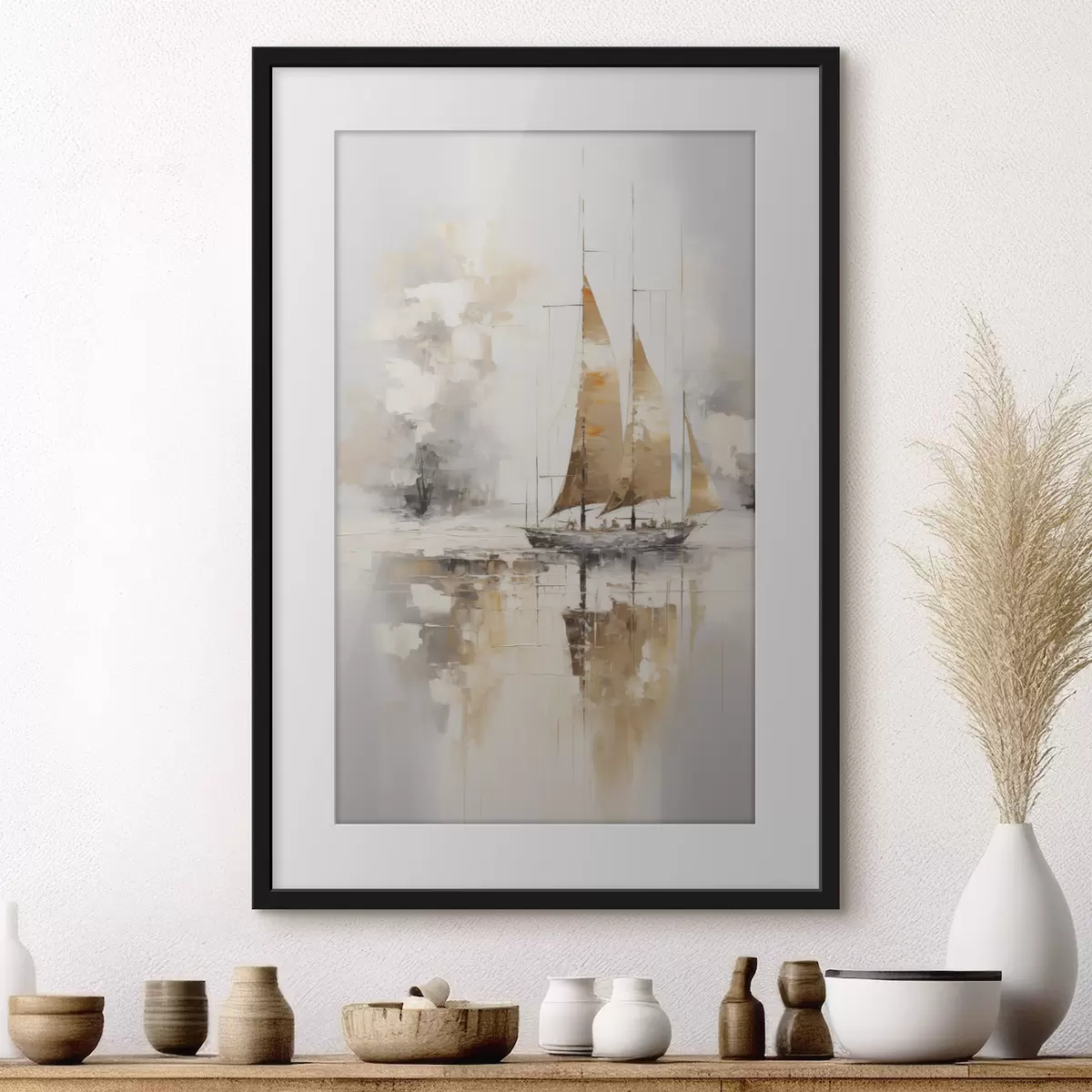 Poster Pintura imitación velero f46565