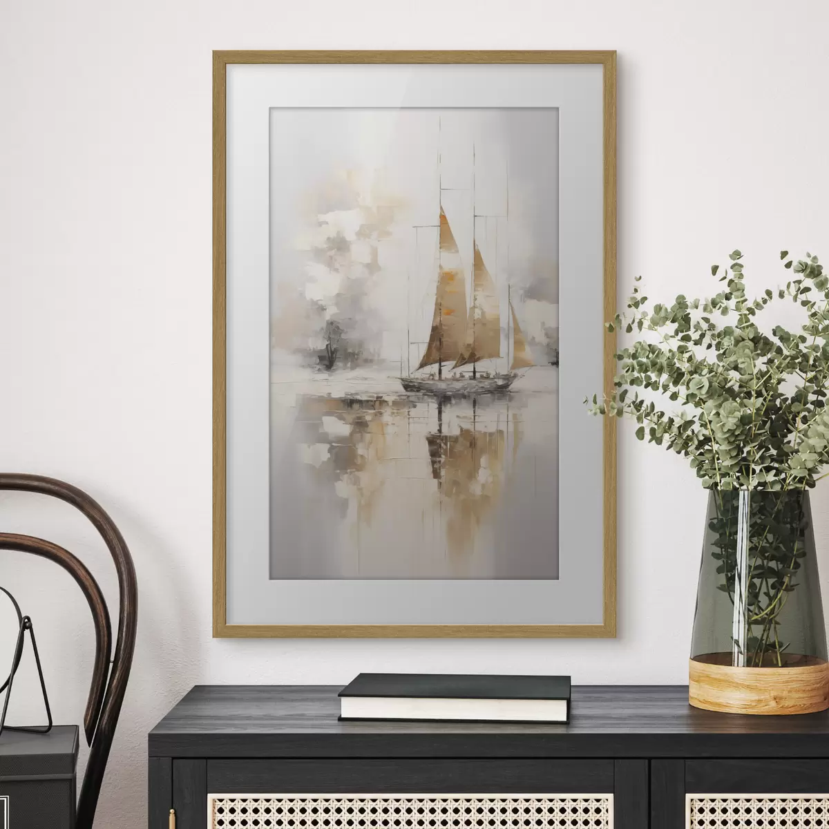 Poster Pintura imitación velero f46565