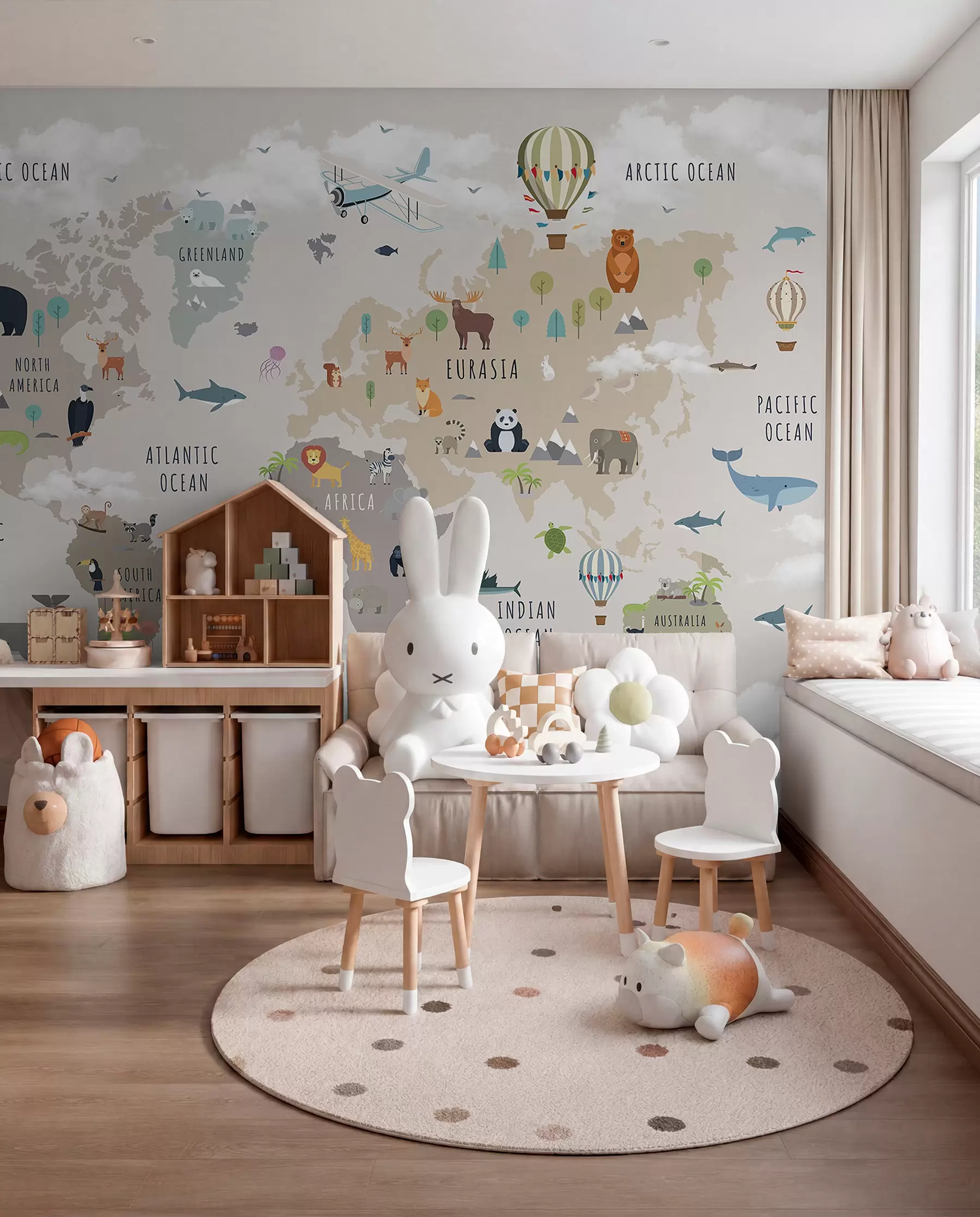 murales de pared Atlas animal en inglés c00002en