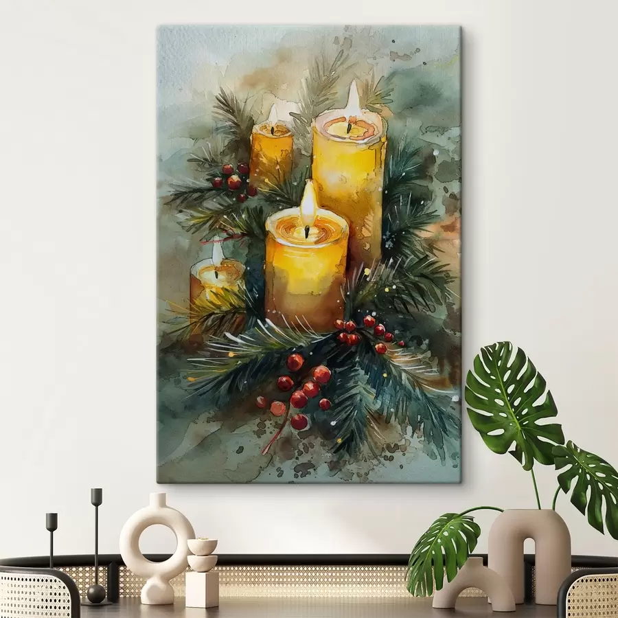 murales de pared Velas de Navidad s46585