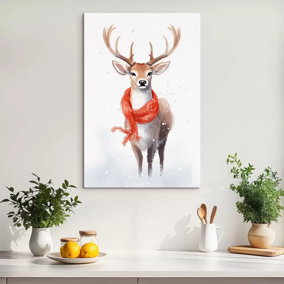 murales de pared Ciervo con bufanda s46594