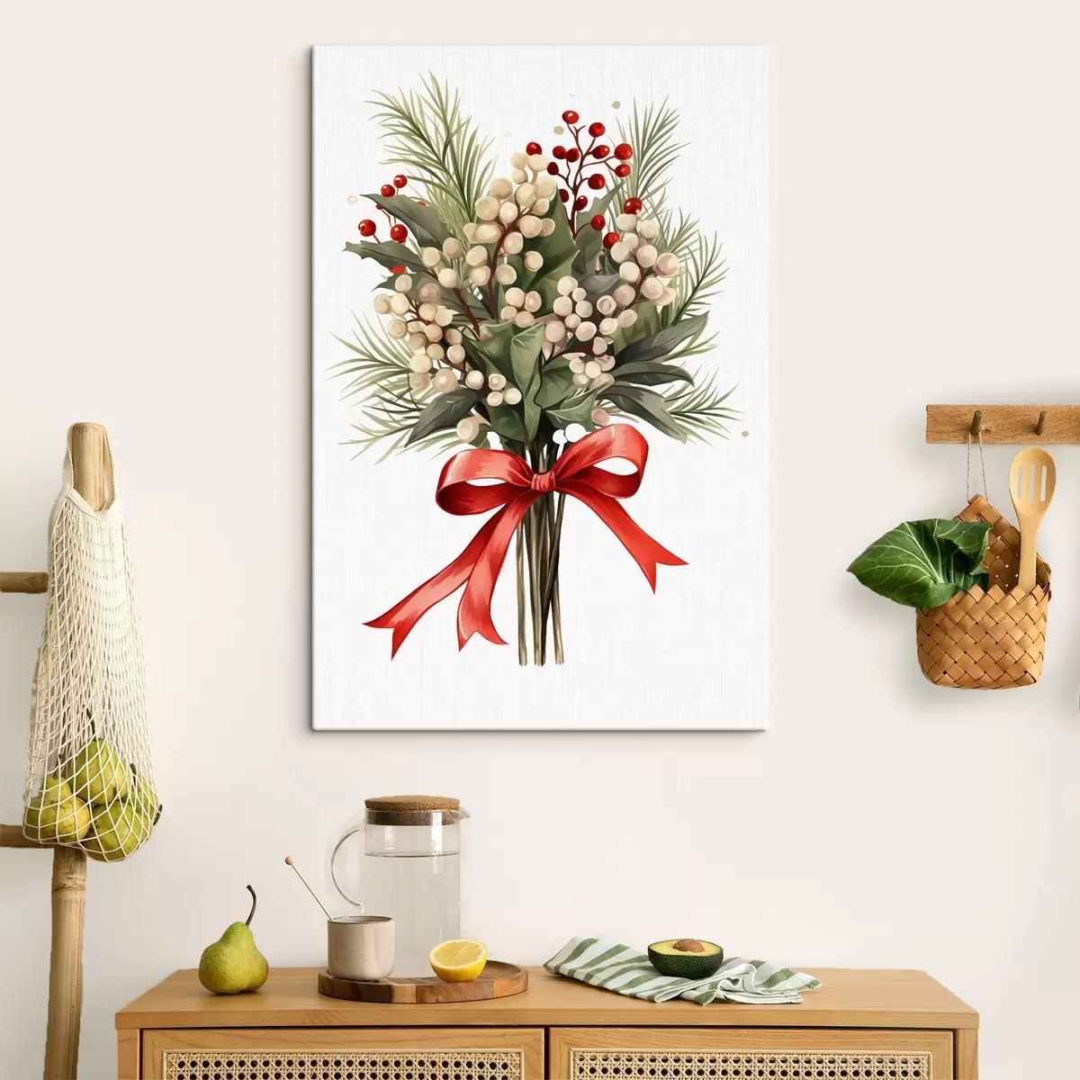 murales de pared Muérdago navideño s46596