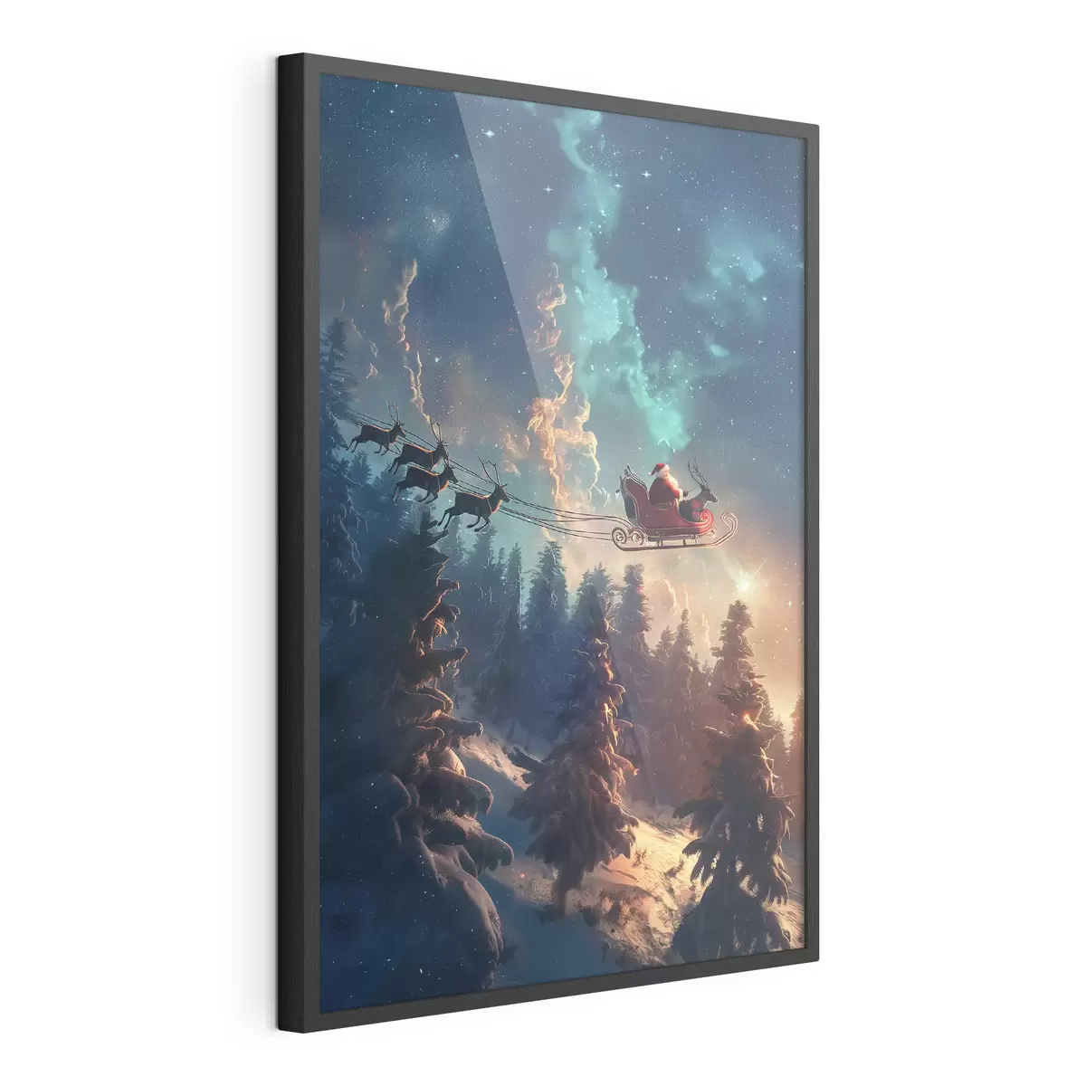 Poster Papá Noel en reno f46602