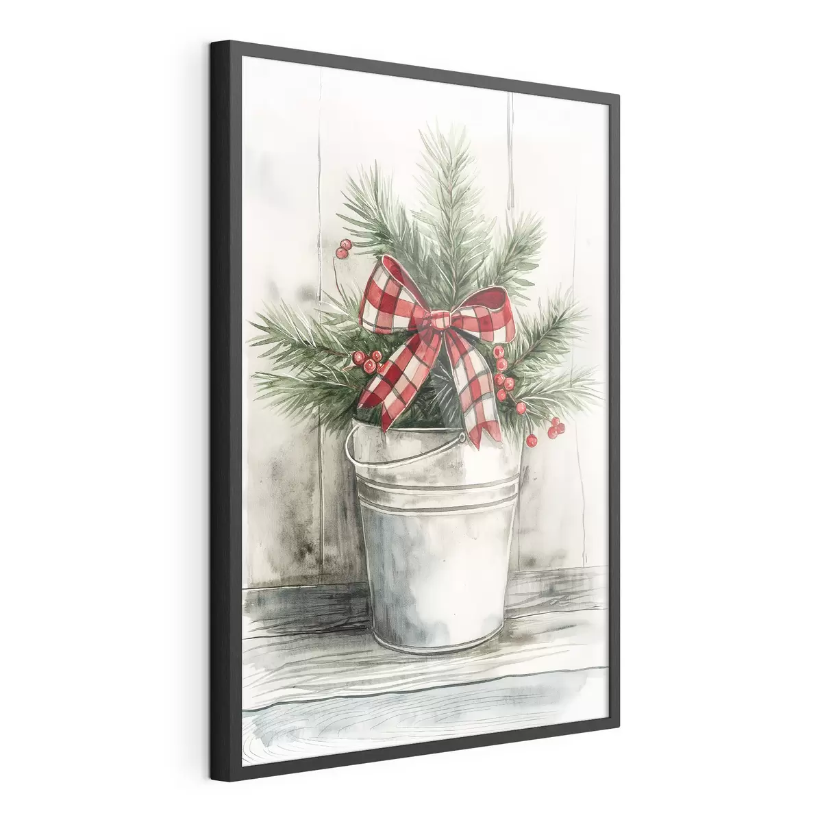 Poster Árbol de Navidad en una maceta f46608