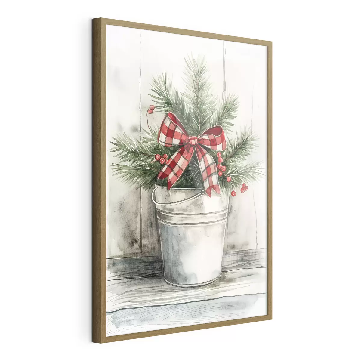 Poster Árbol de Navidad en una maceta f46608