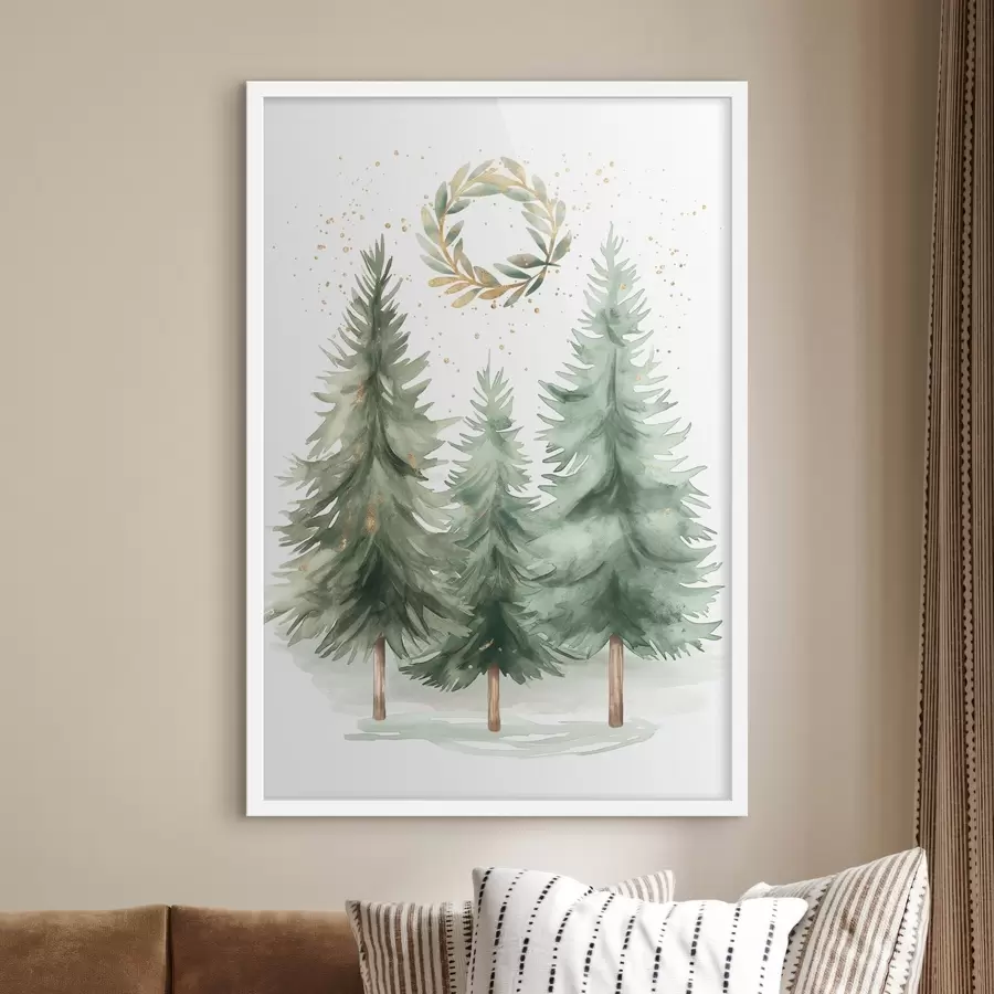 murales de pared Árboles de Navidad f46609