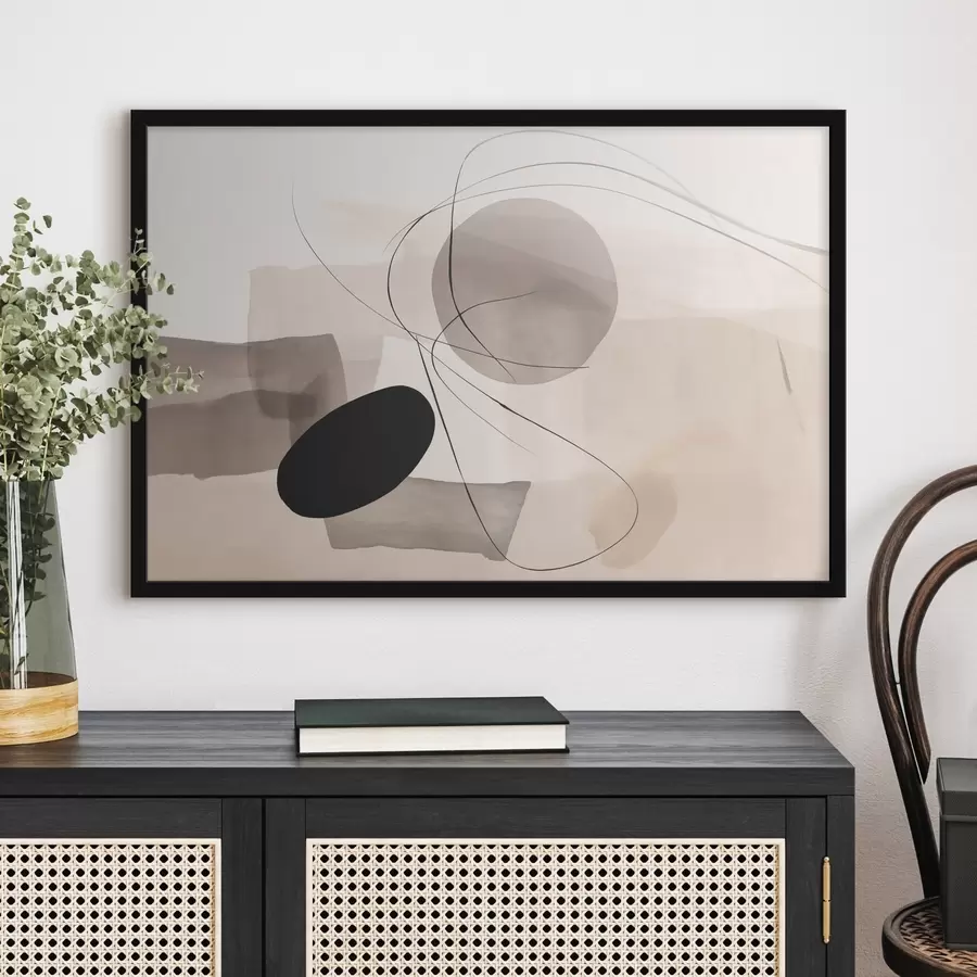 murales de pared Formas abstractas con líneas f46455