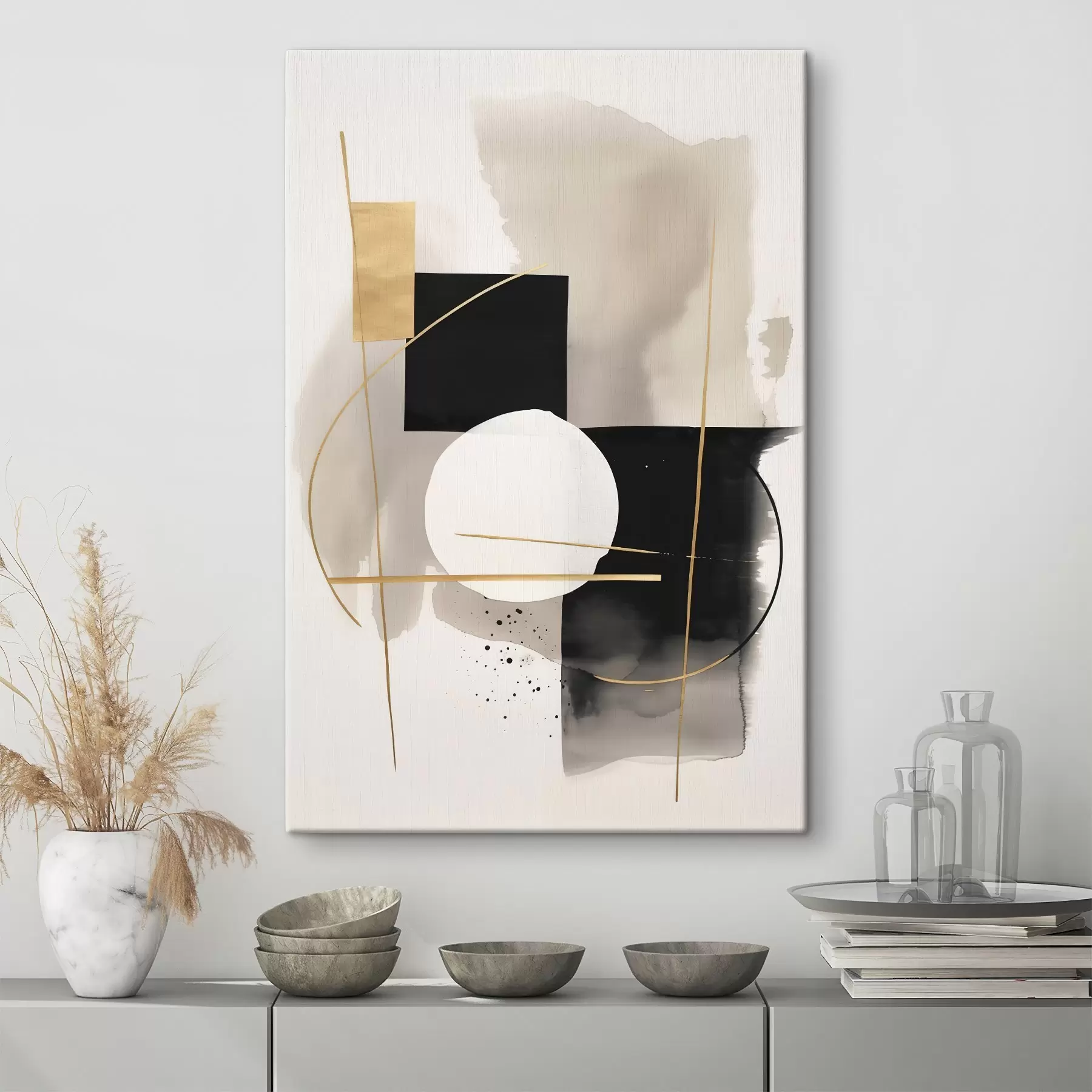 murales de pared Abstracciones con formas s46573