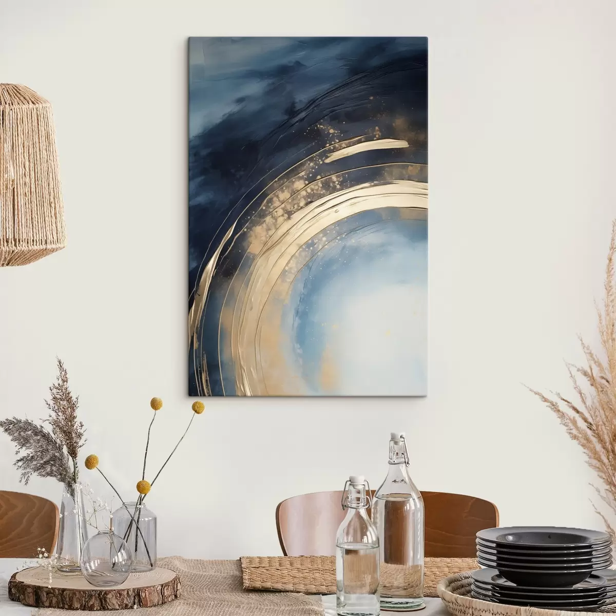 murales de pared Anillo amplio con centro claro y esmalte moteado s46488