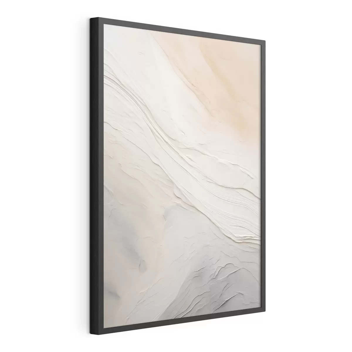 Poster Olas de yeso texturizado en suaves tonos marfil y arena f46510