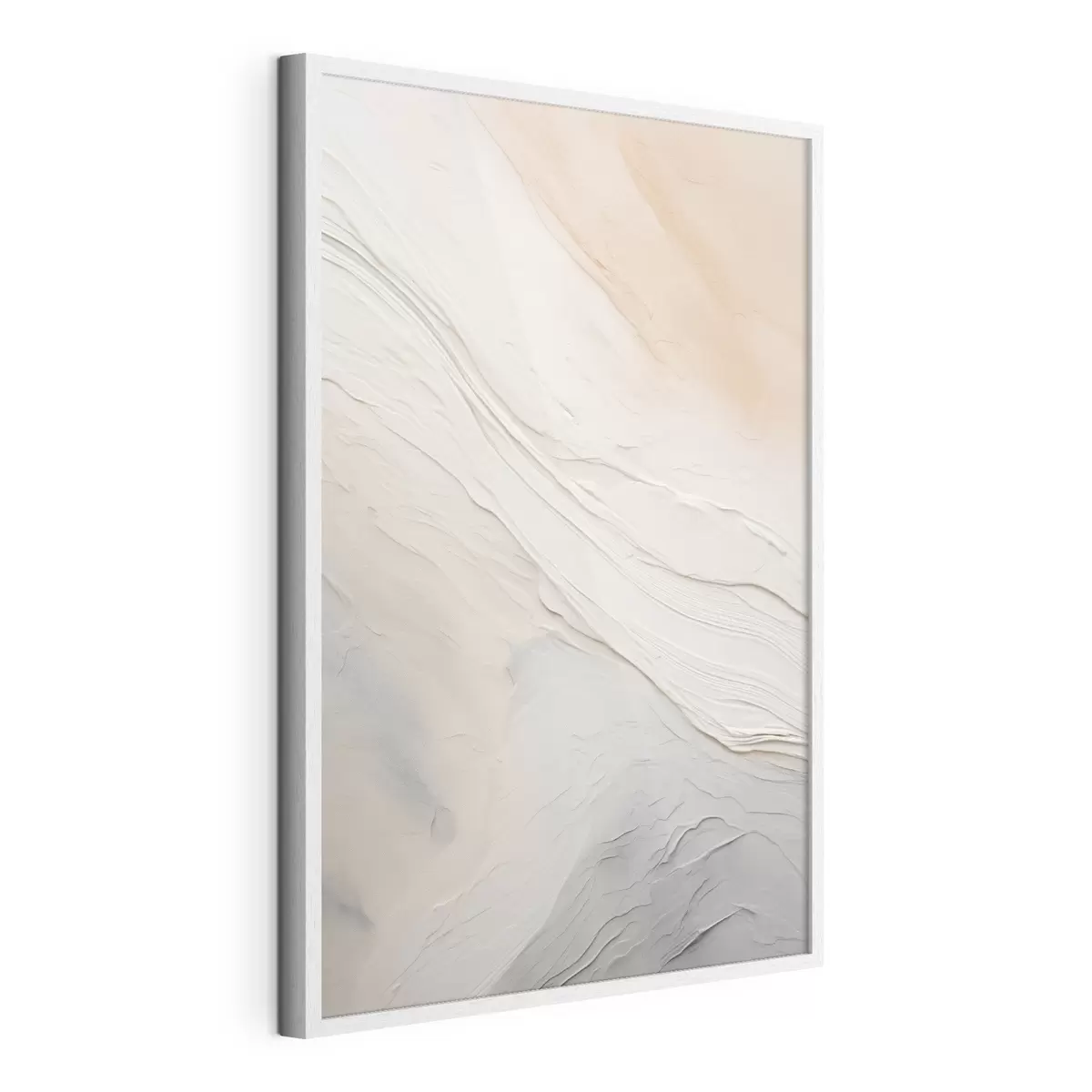 Poster Olas de yeso texturizado en suaves tonos marfil y arena f46510