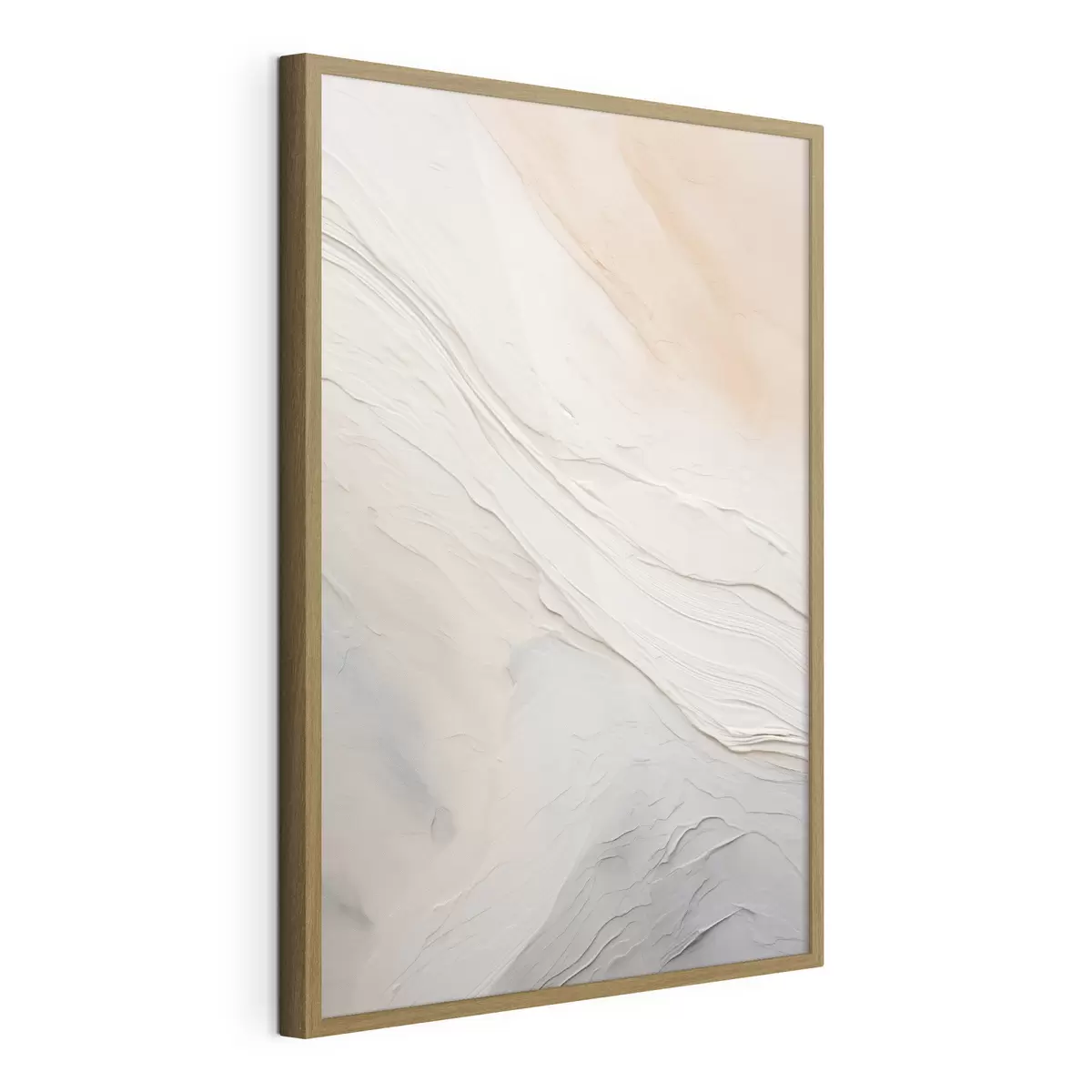 Poster Olas de yeso texturizado en suaves tonos marfil y arena f46510
