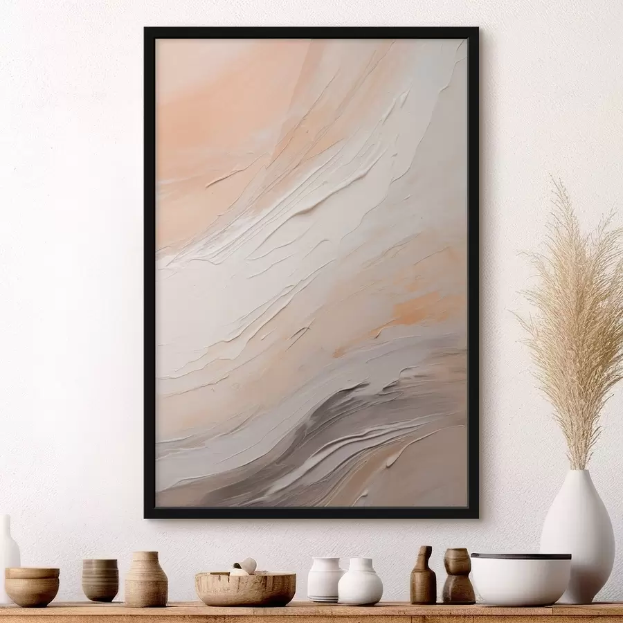 murales de pared Revestimiento texturizado en remolinos de color beige cálido con gris suave. f46511