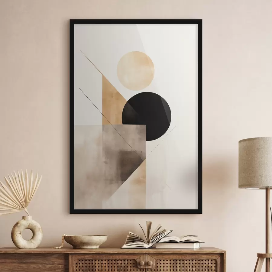 murales de pared Composición minimalista: círculo, triángulo y planos. f46532