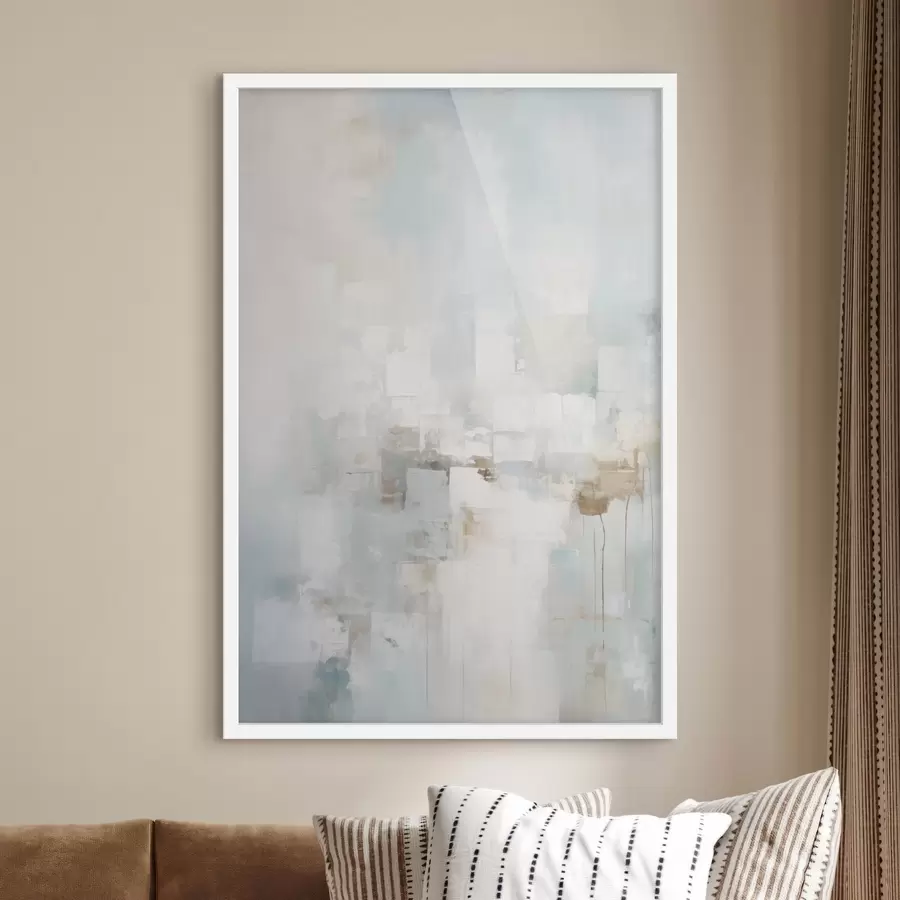murales de pared Bloques de colores pastel claros: azul, beige, blanco f46546