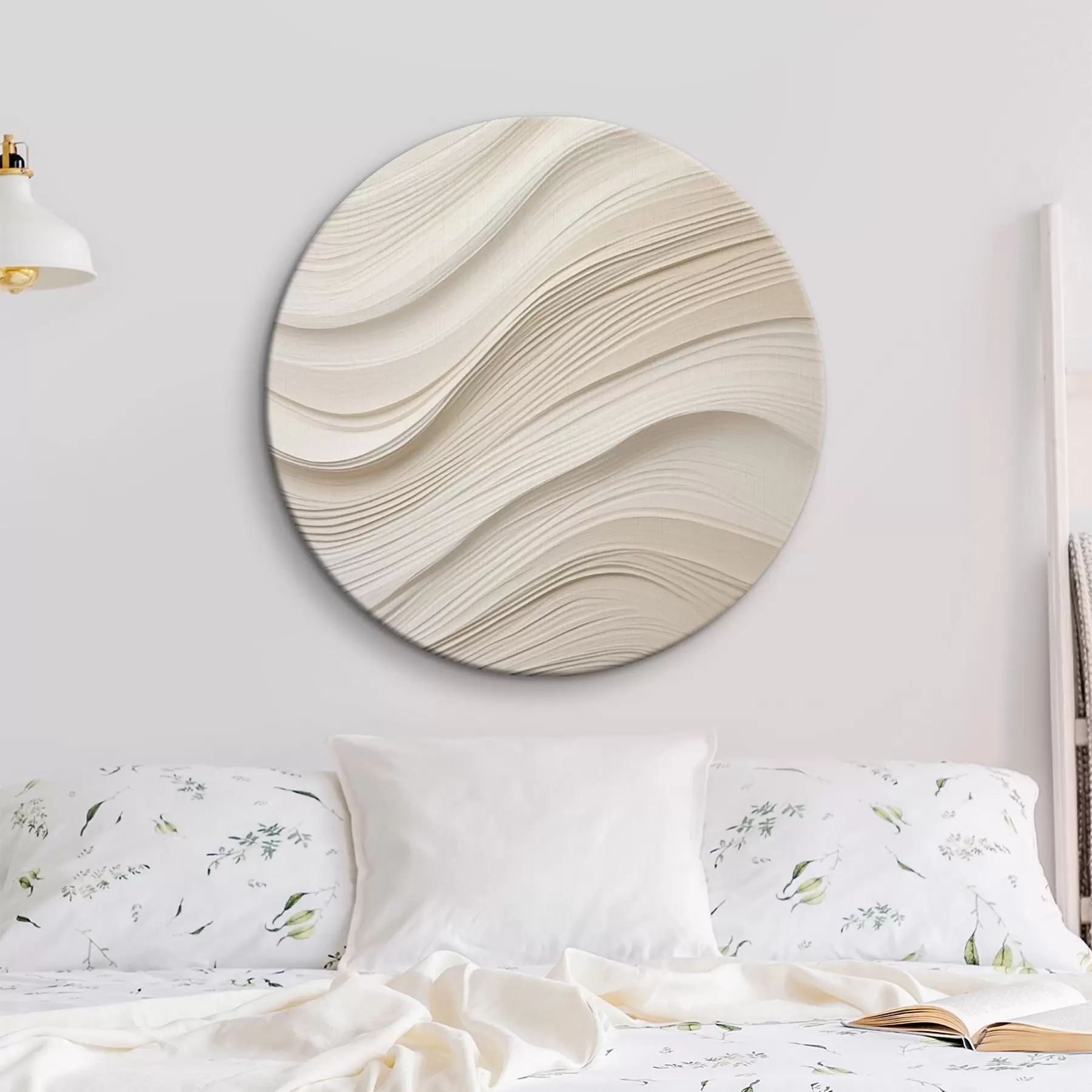 murales de pared Ondas en relieve en tonos arena superpuestos, textura suave r46484