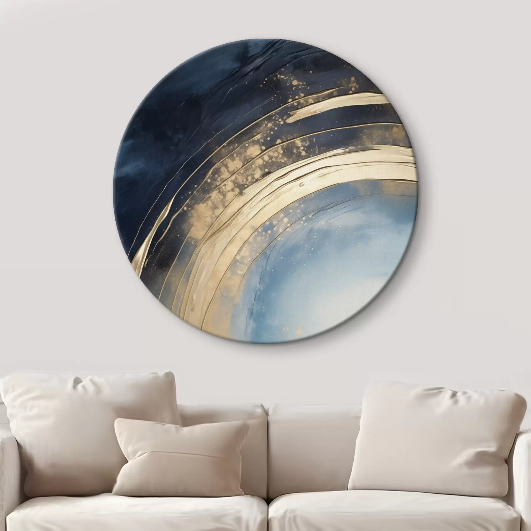 murales de pared Anillo amplio con centro claro y esmalte moteado r46488