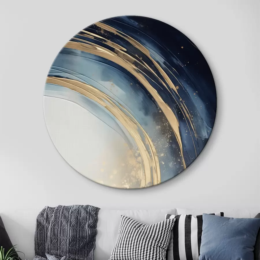 murales de pared Anillos estrechos en capas sobre un horizonte pálido r46489