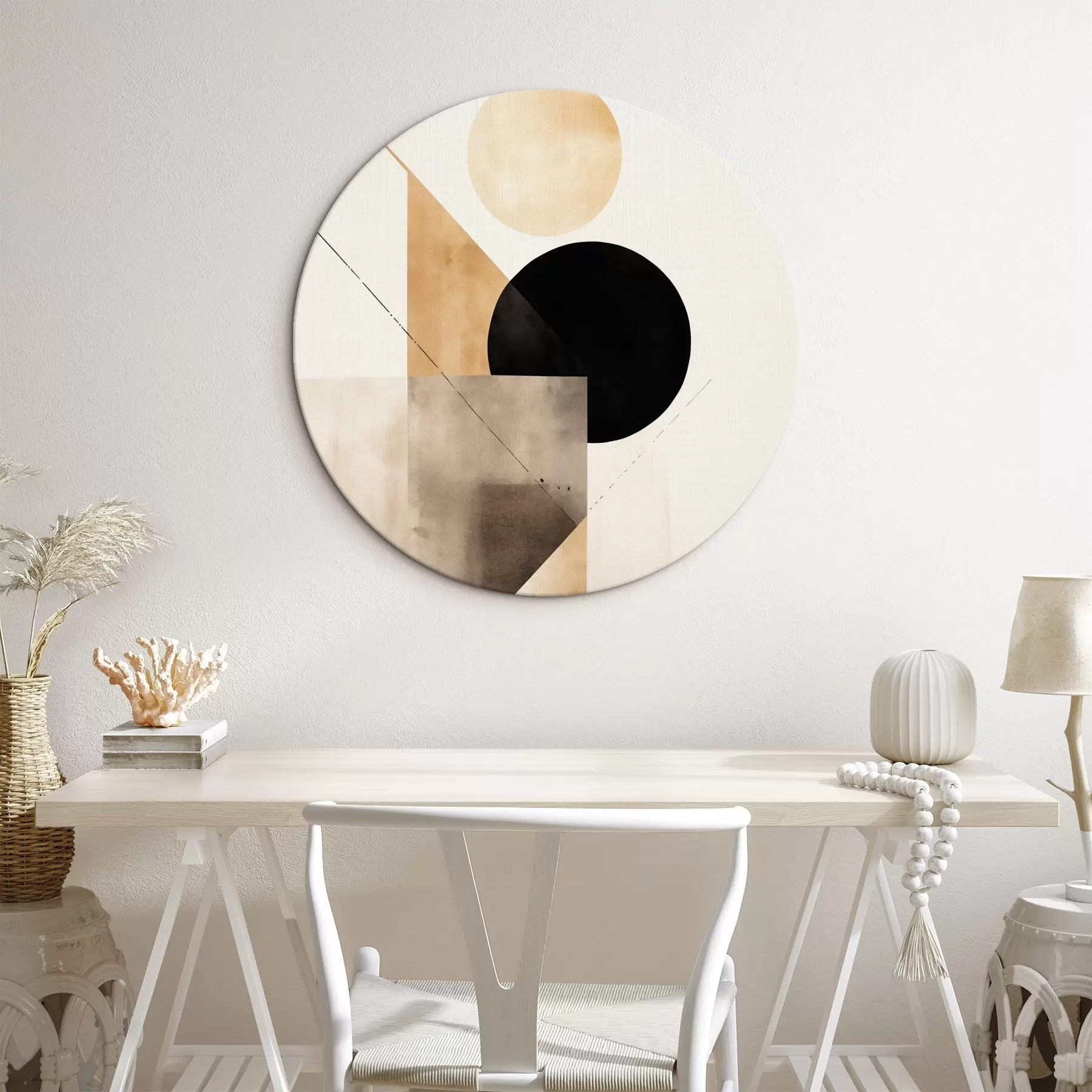 murales de pared Composición minimalista: círculo, triángulo y planos r46532