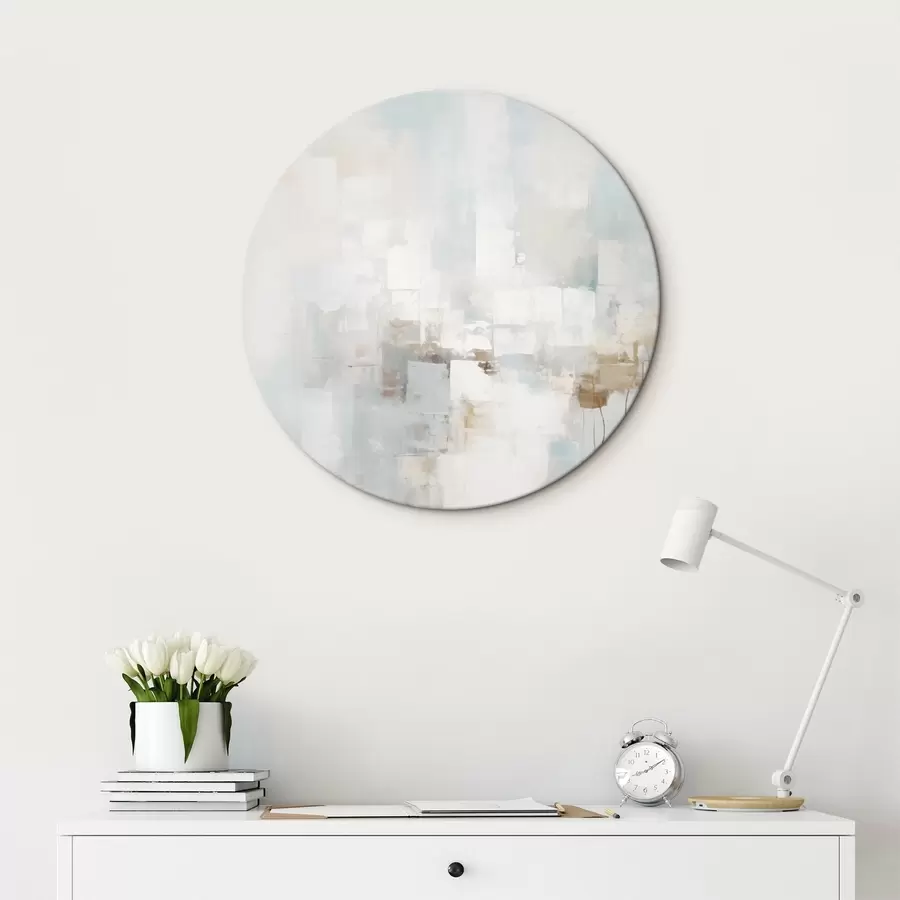 murales de pared Bloques de colores pastel claros: azul, beige, blanco r46546