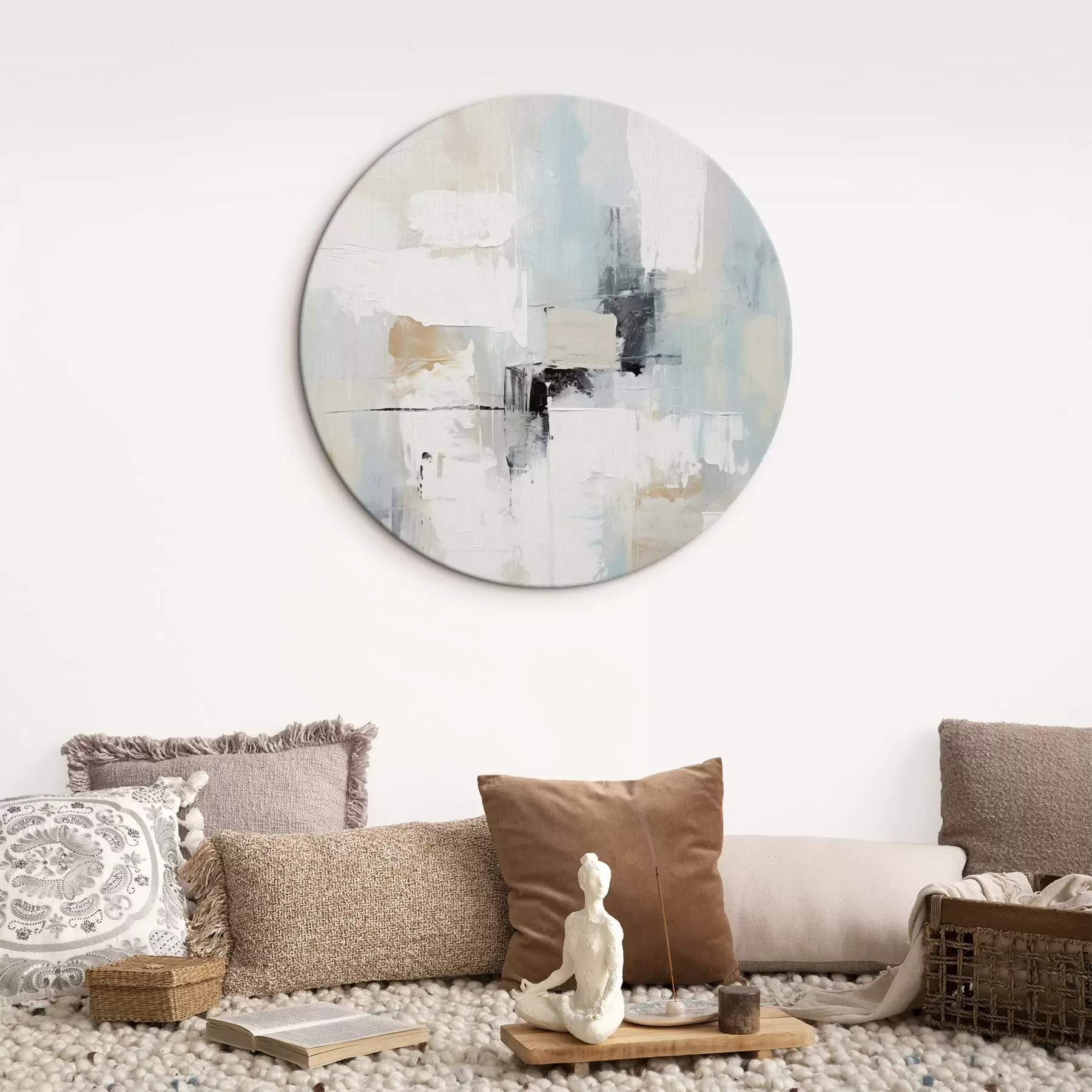 murales de pared Abstracto en tonos claros con un toque negro r46548