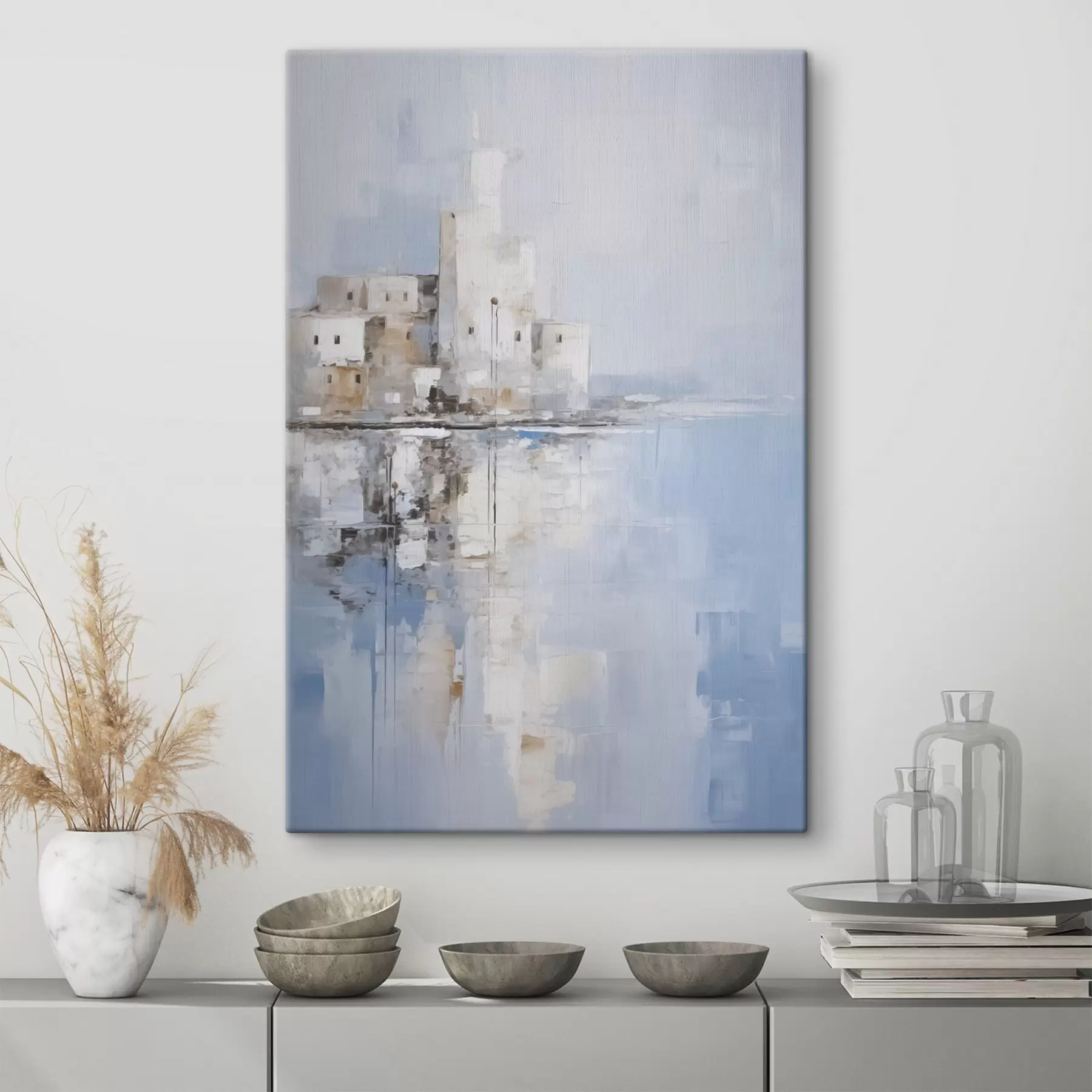 murales de pared Imitación abstracta de un paisaje pintado s46674