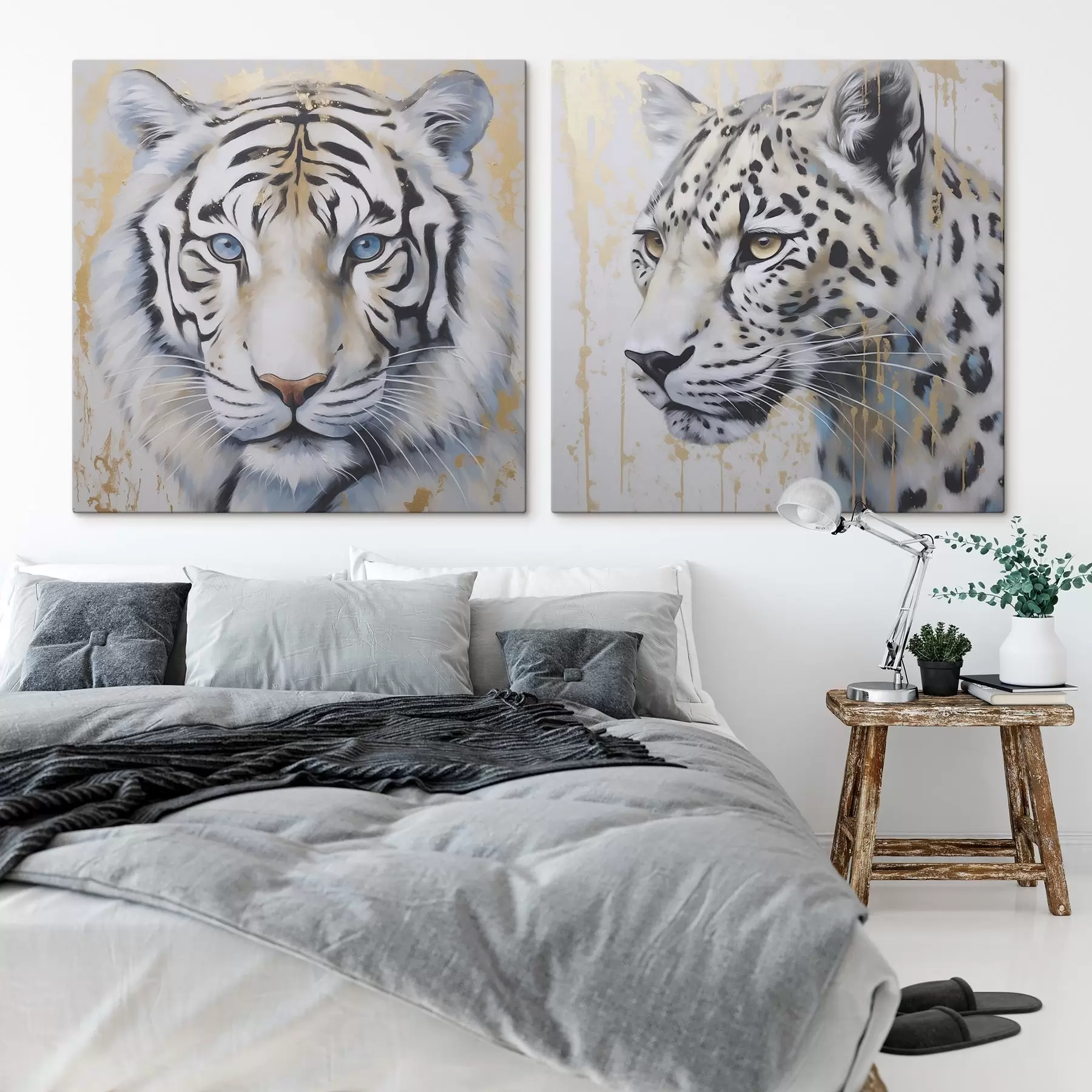 murales de pared Tigre y leopardo m00995