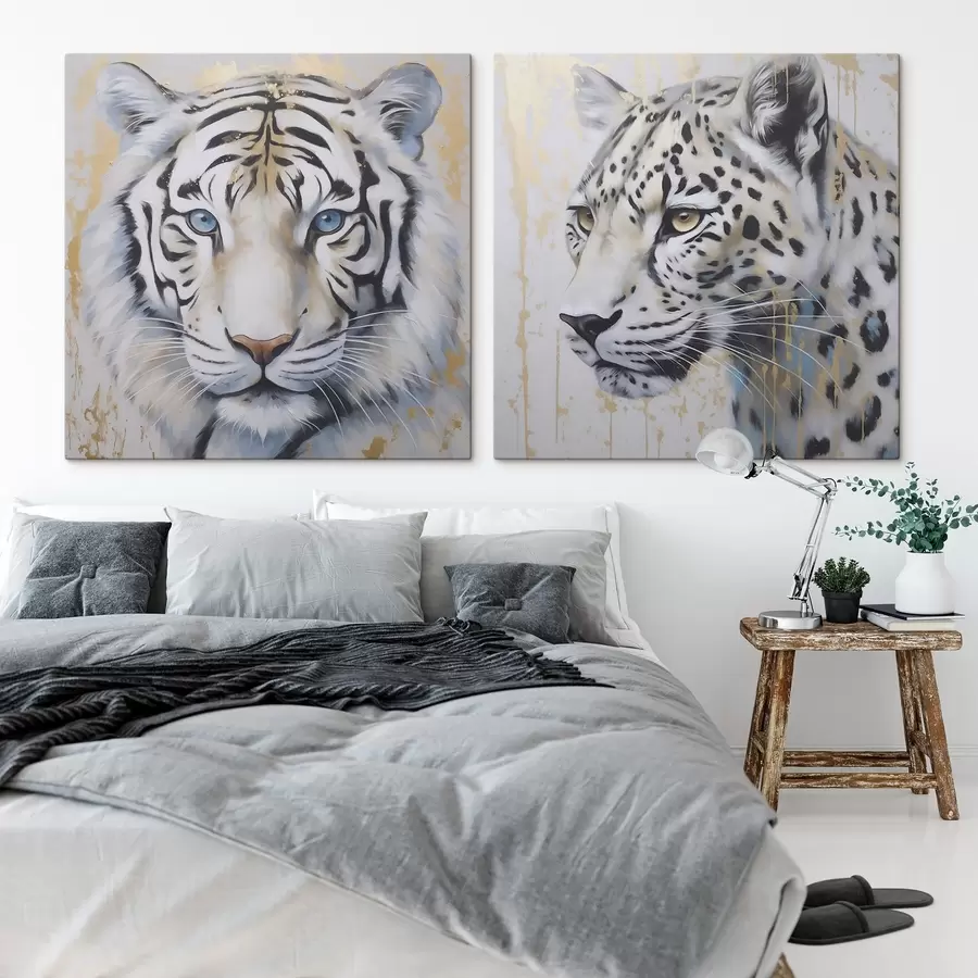 murales de pared Tigre y leopardo m00995