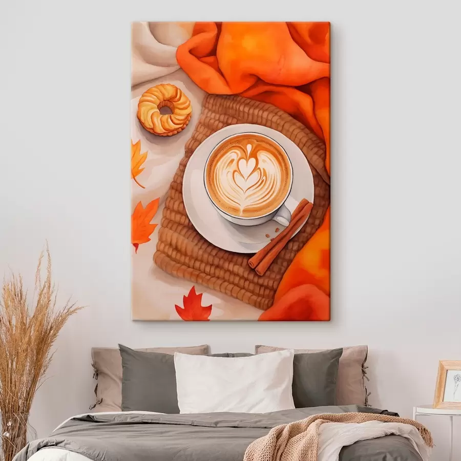 murales de pared Café con leche otoñal s46623