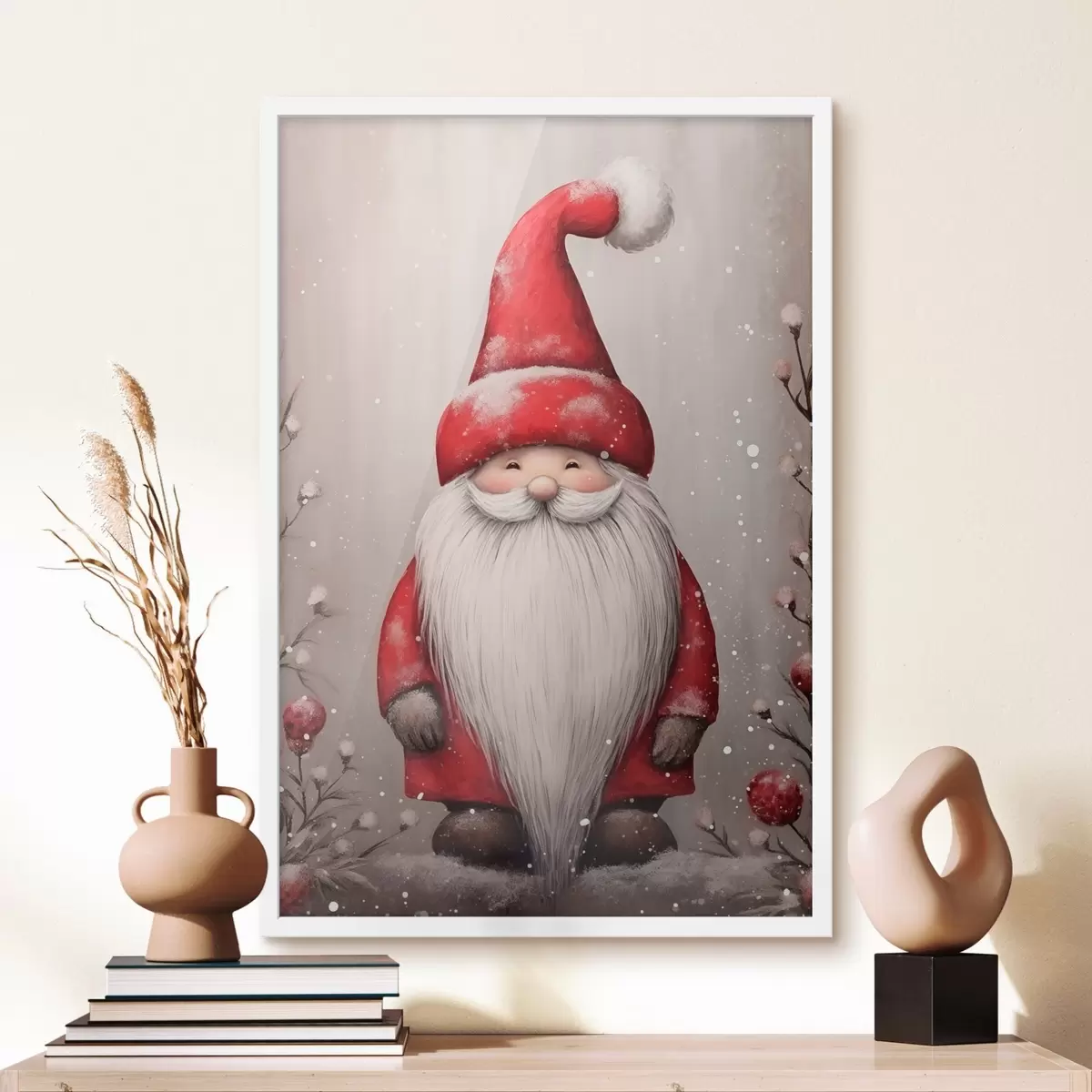 Poster Gnomo navideño con barba larga f46620