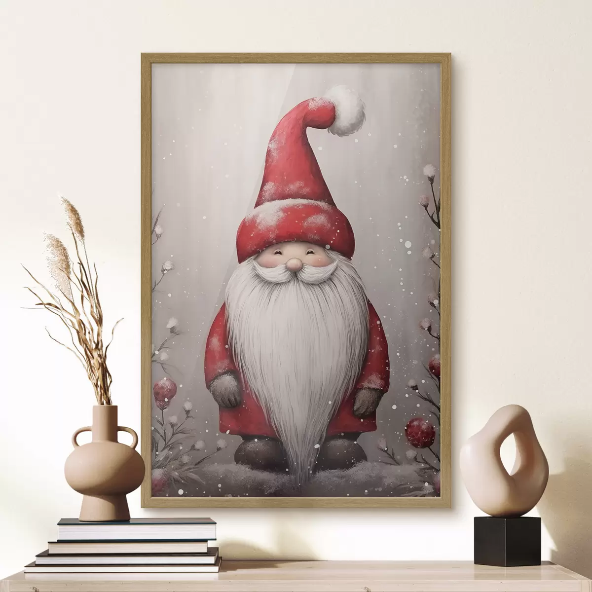 Poster Gnomo navideño con barba larga f46620