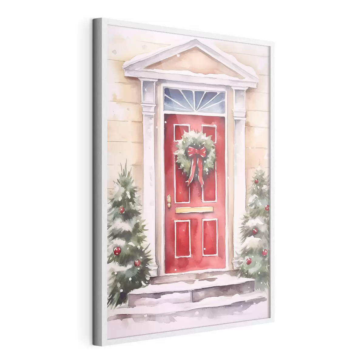 Poster Puerta navideña con corona f46622