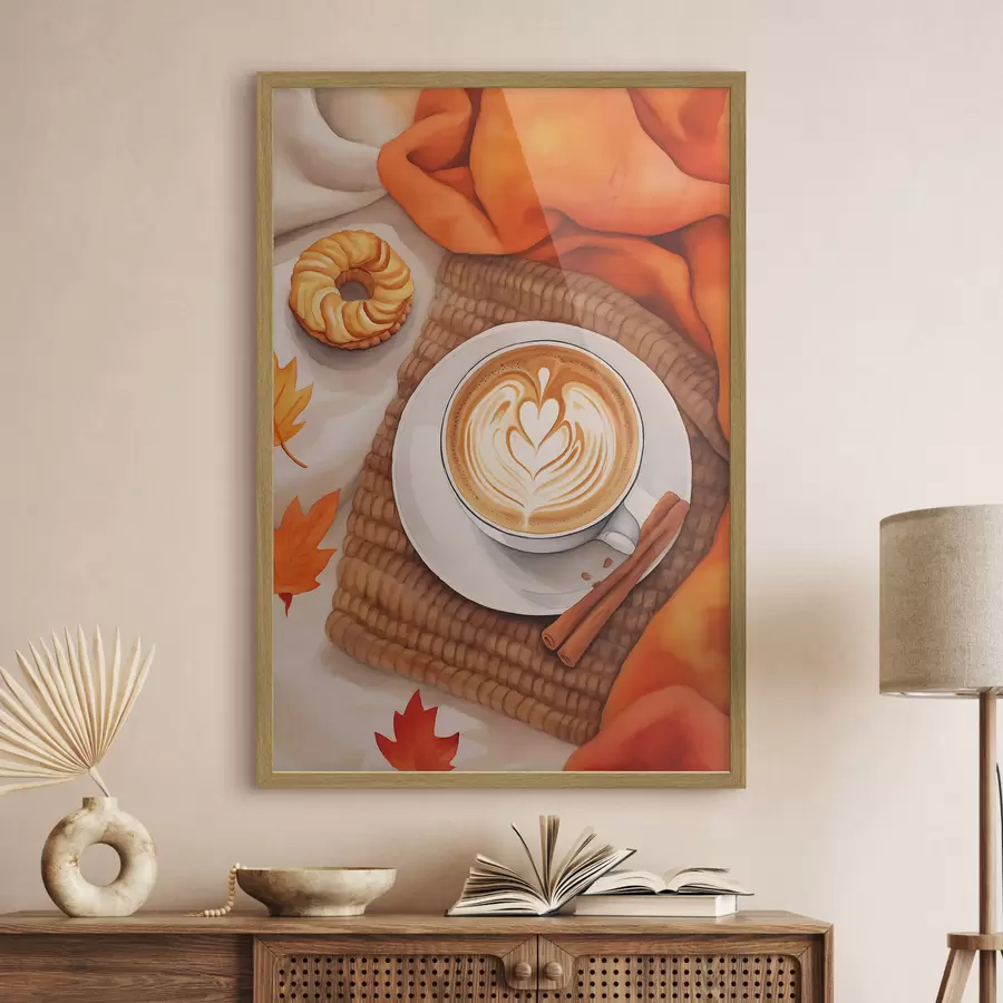 murales de pared Café con leche otoñal f46623