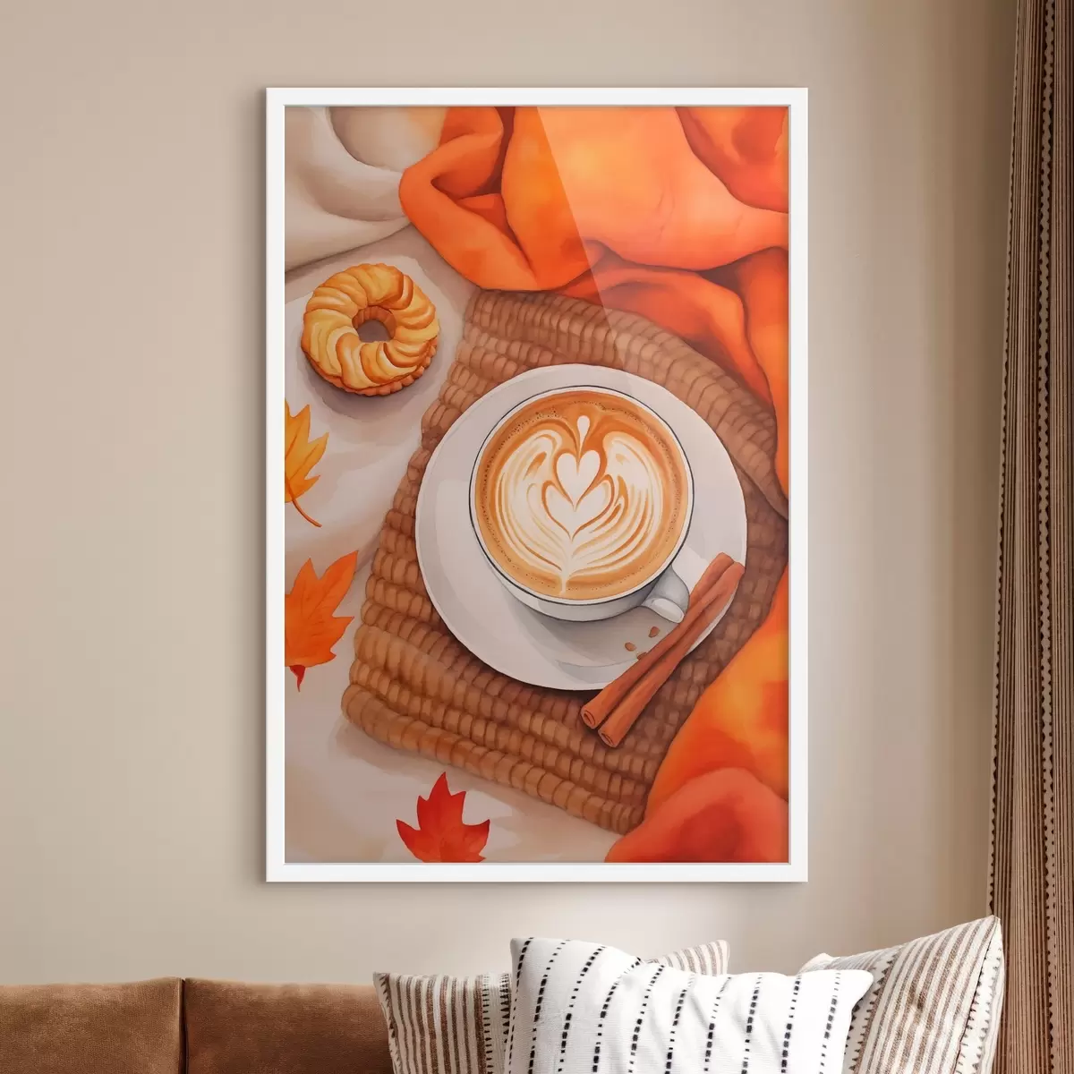 Poster Café con leche otoñal f46623