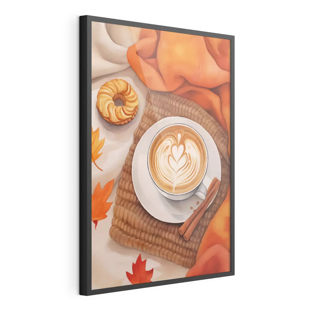Poster Café con leche otoñal f46623