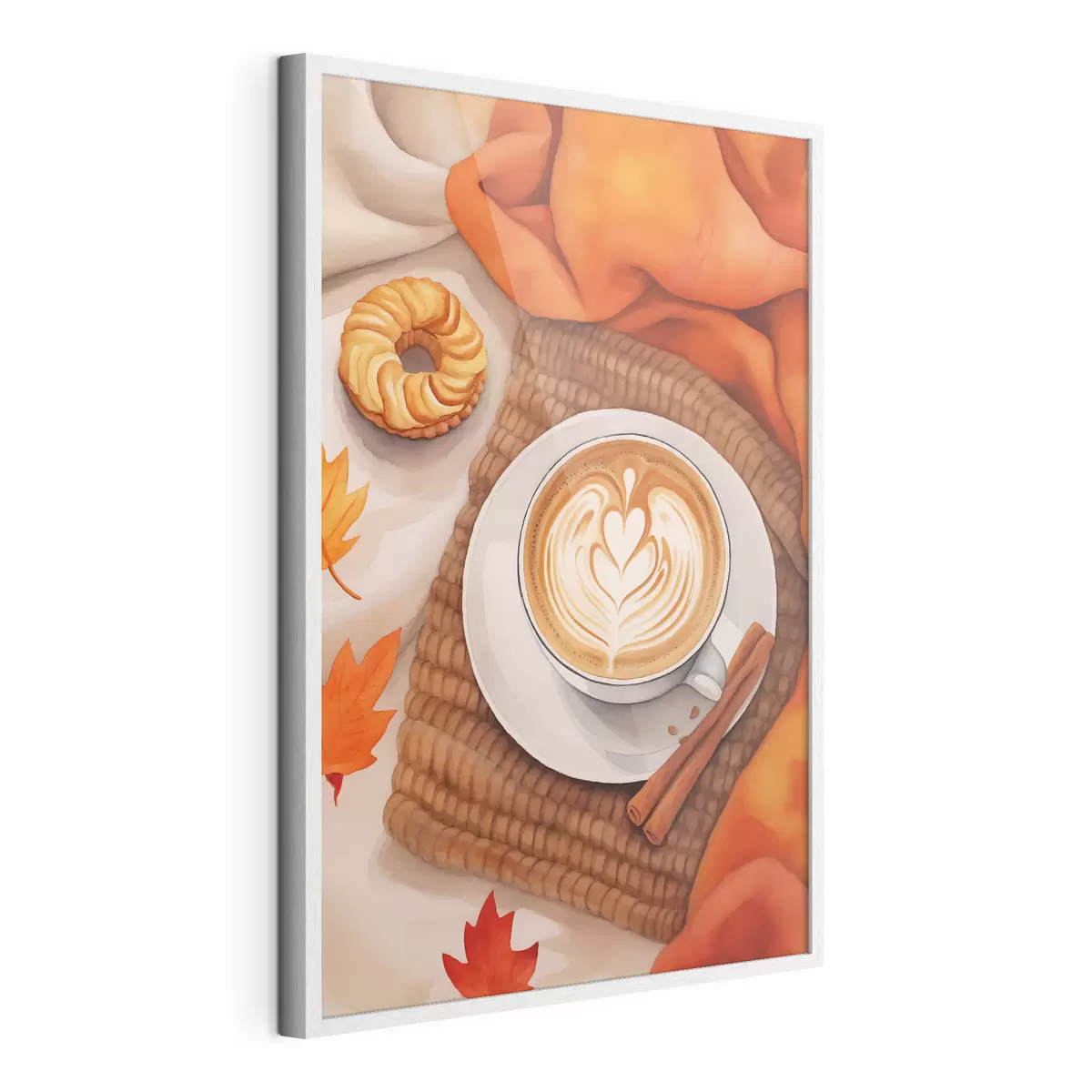 Poster Café con leche otoñal f46623
