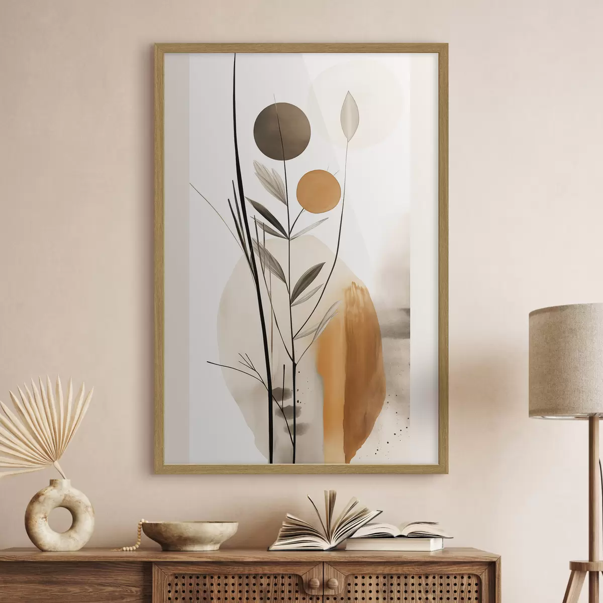 Poster Círculos y tallos esbeltos f46698