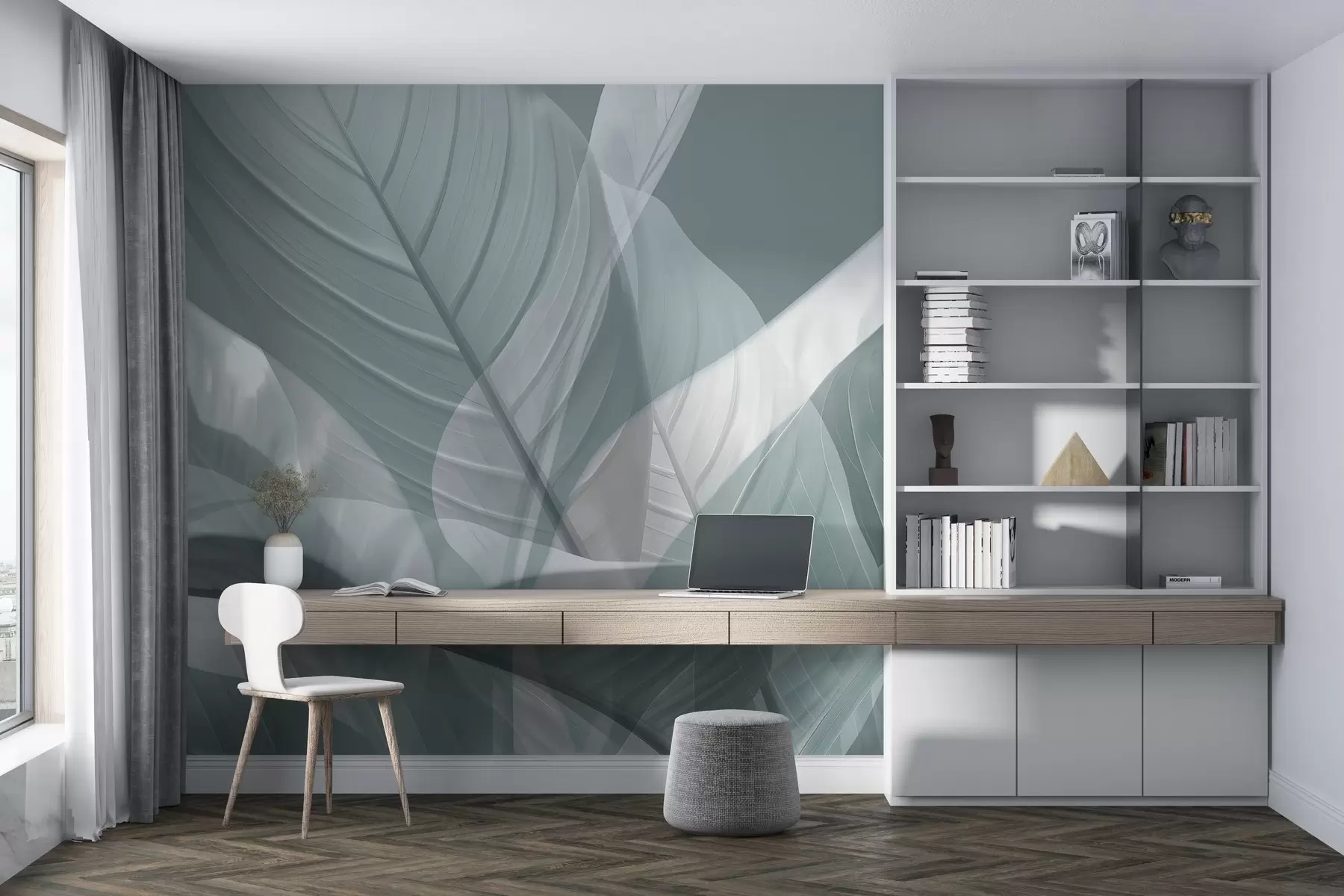 murales de pared Hojas grandes w04901v1