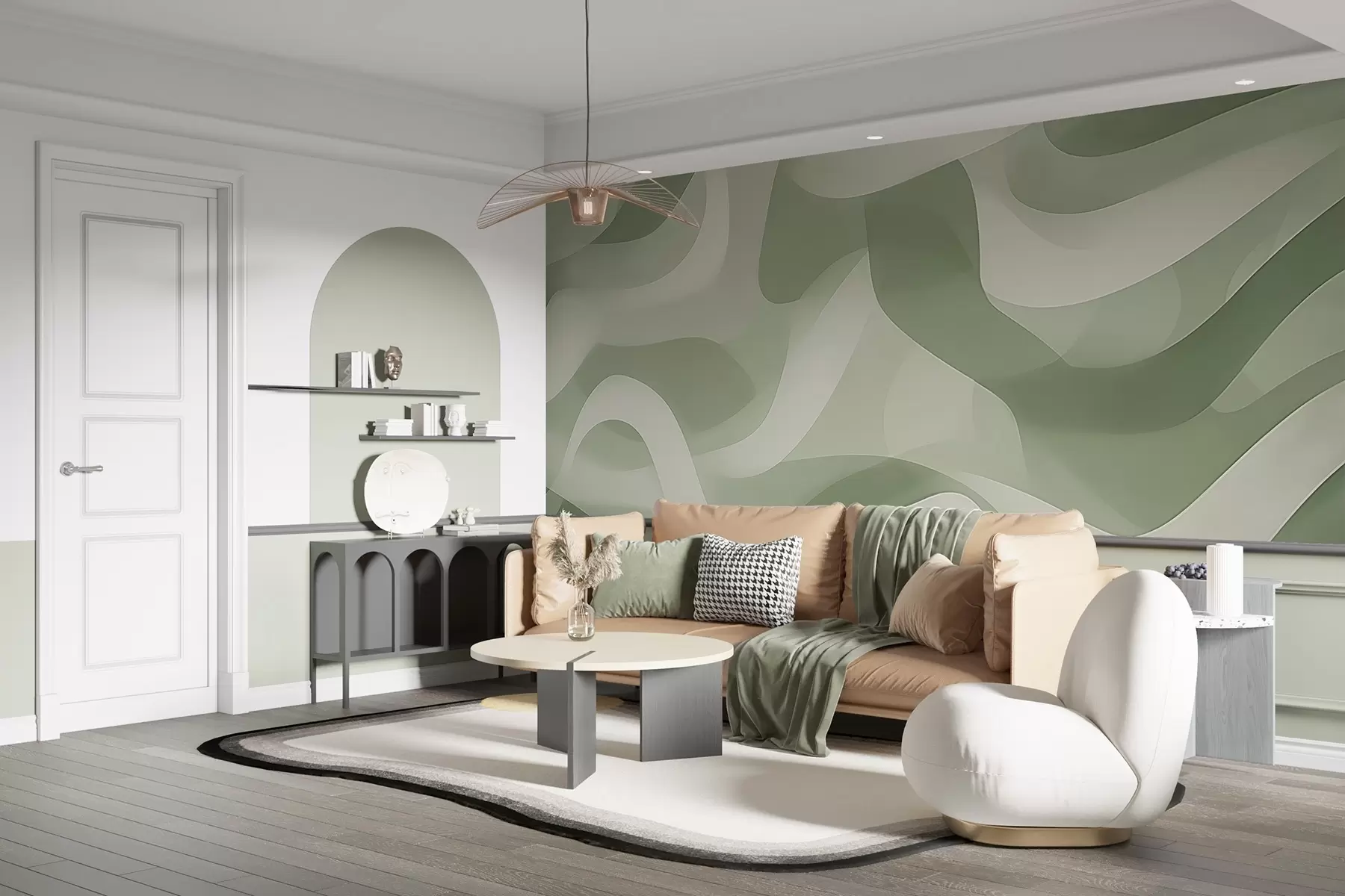 murales de pared Ondas abstractas w04888