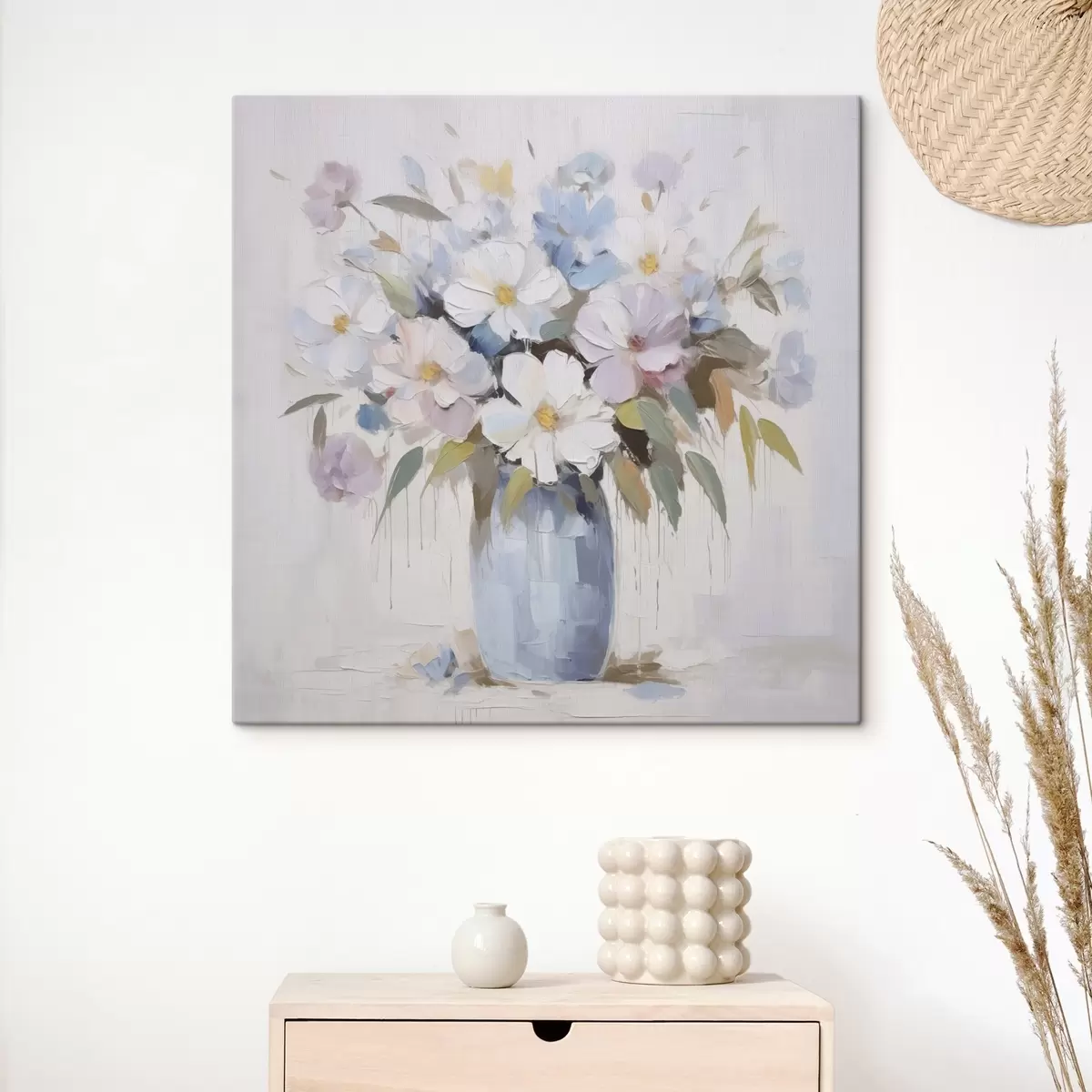 murales de pared Flores en un jarrón, pintura de imitación s46714