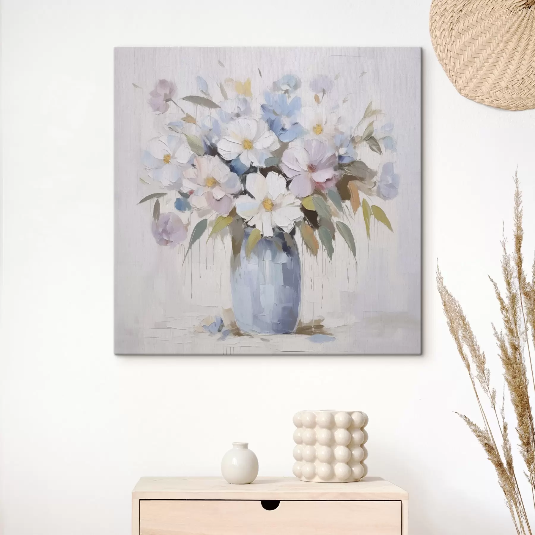 murales de pared Flores en un jarrón, pintura de imitación s46714