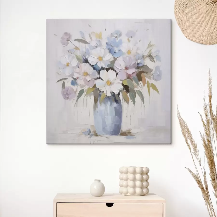 murales de pared Flores en un jarrón, pintura de imitación s46714