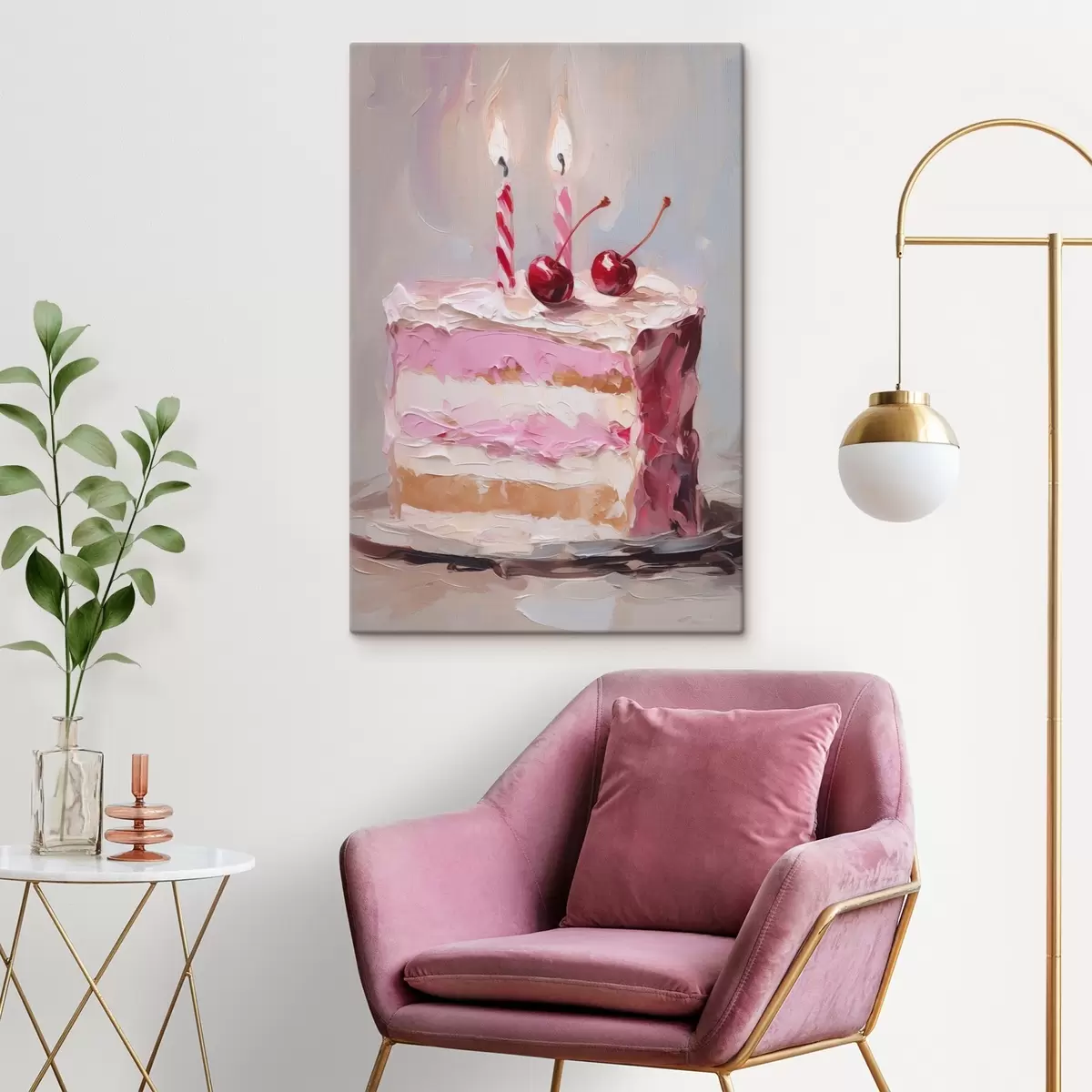 murales de pared Una tarta que imita una pintura s46718