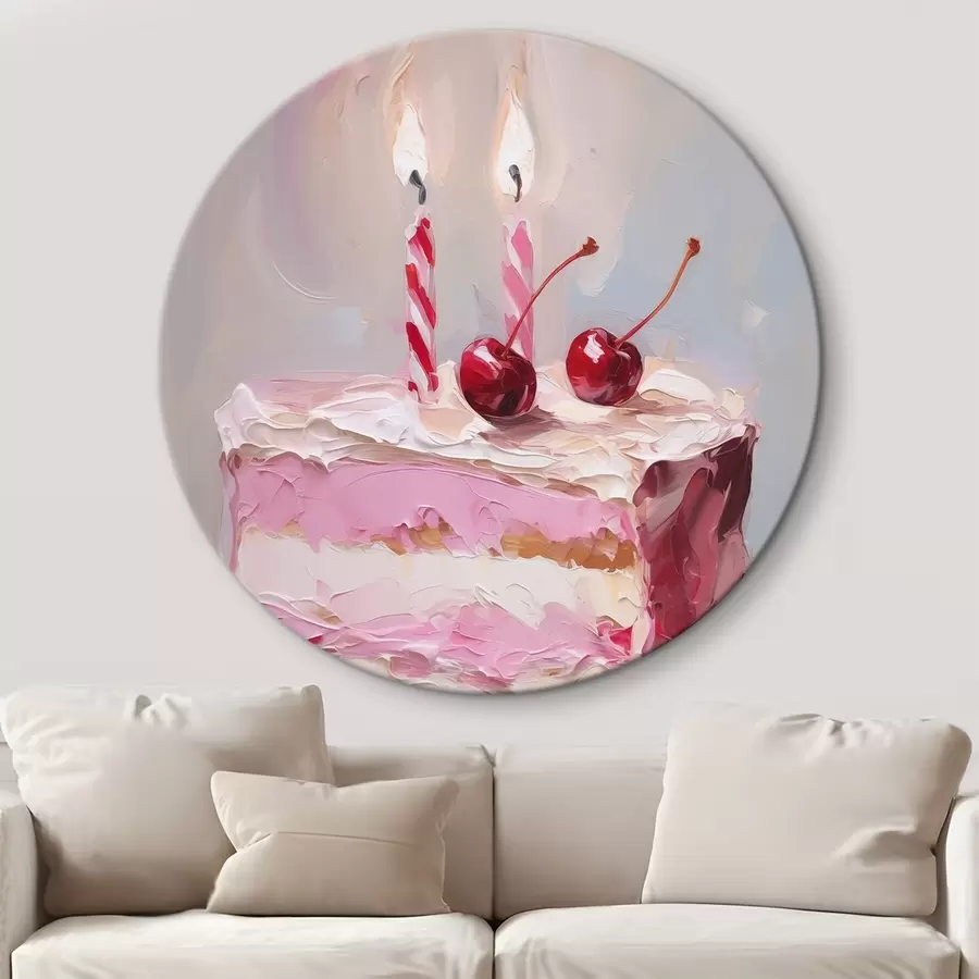 murales de pared Una tarta que imita una pintura r46718