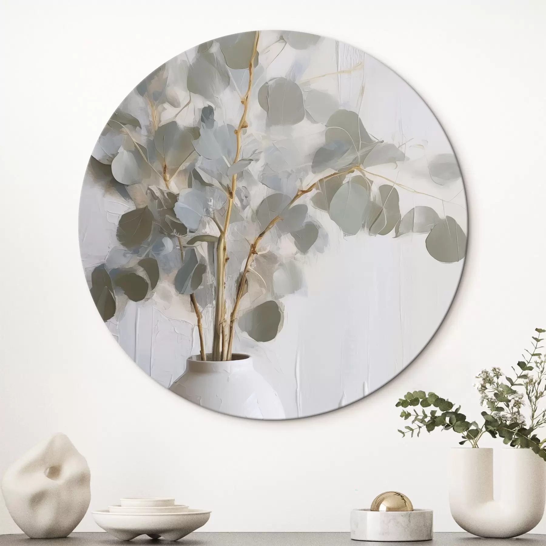 murales de pared Pintura imitación de ramitas en un jarrón r46719