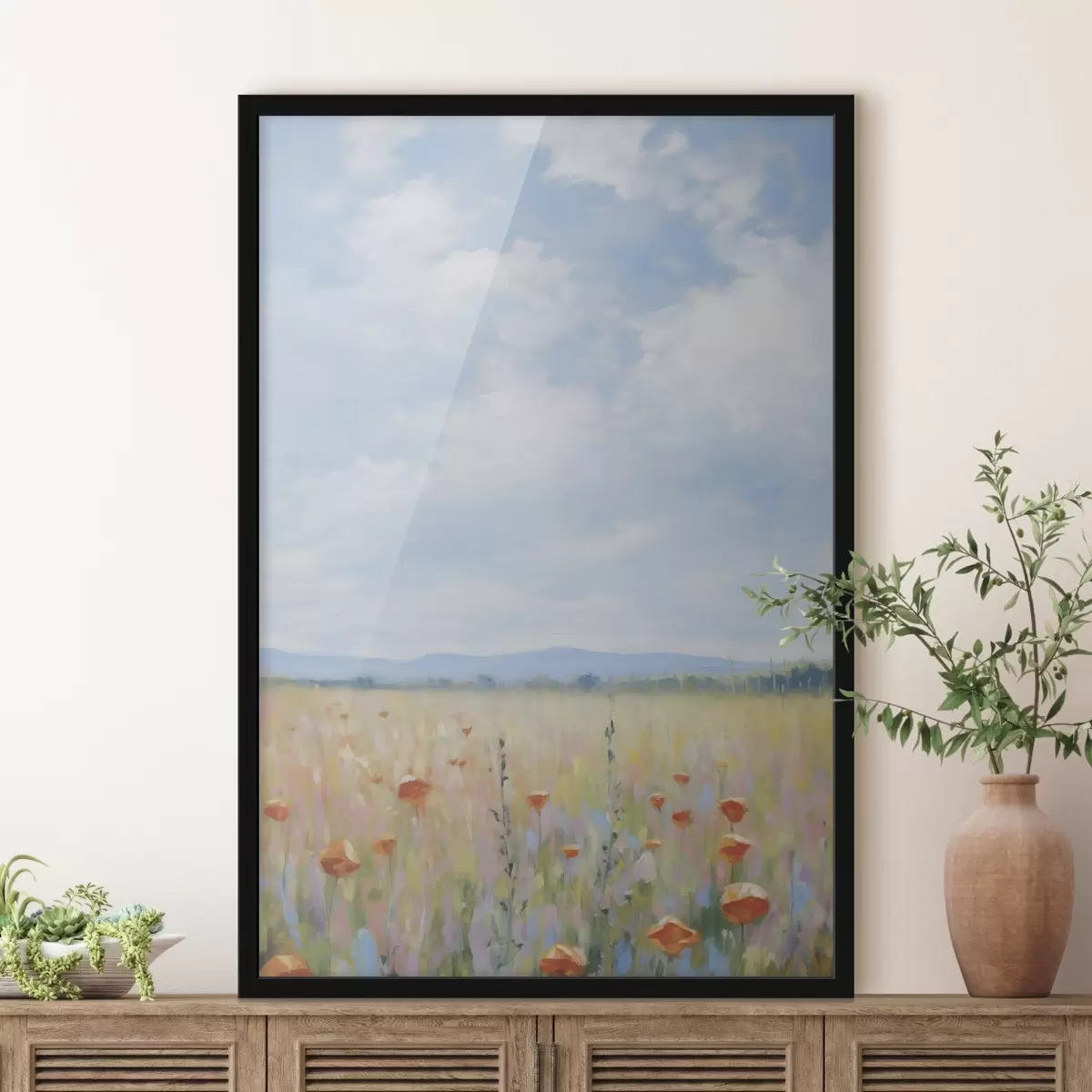 Poster Pintura de imitación de campo f46715