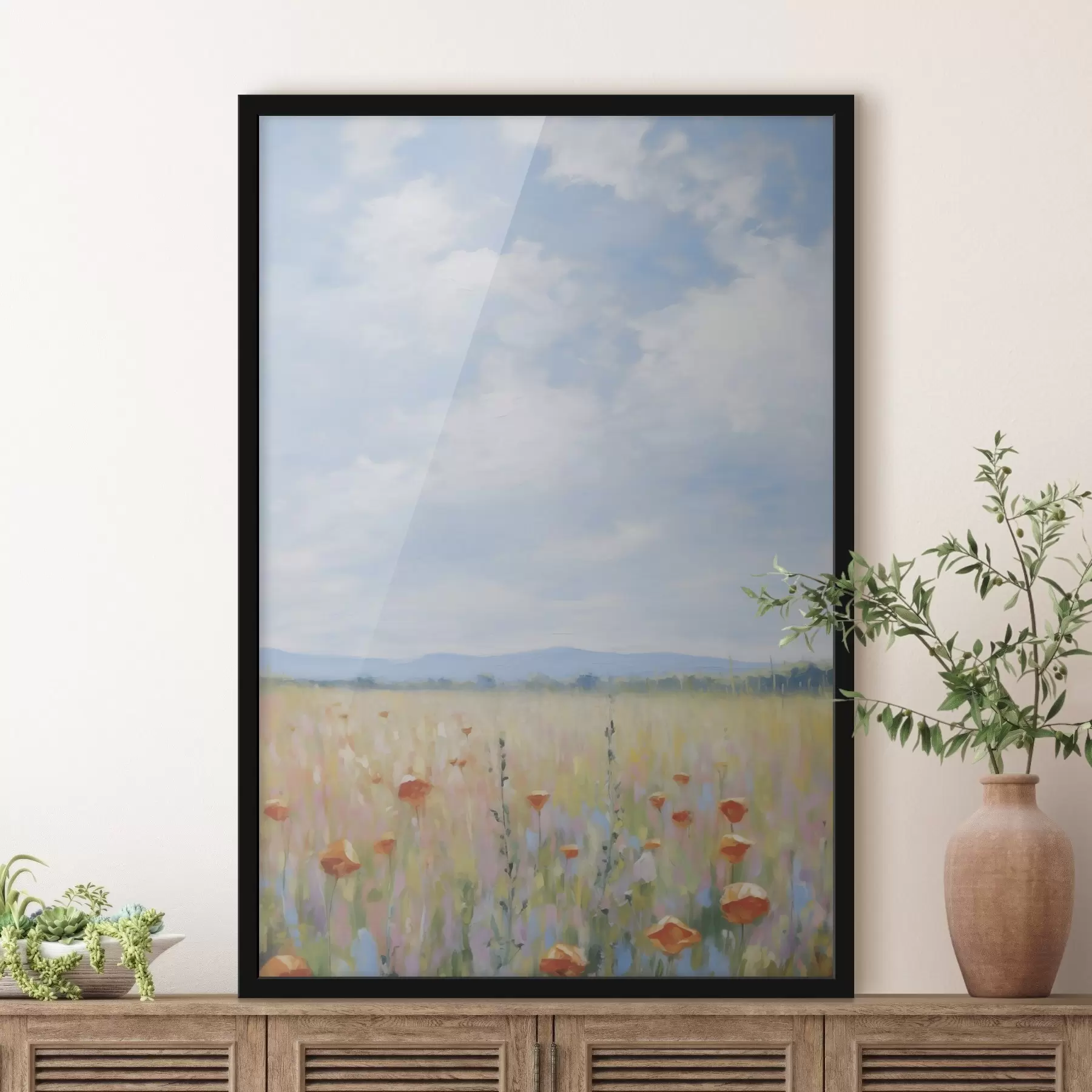 murales de pared Pintura de imitación de campo f46715