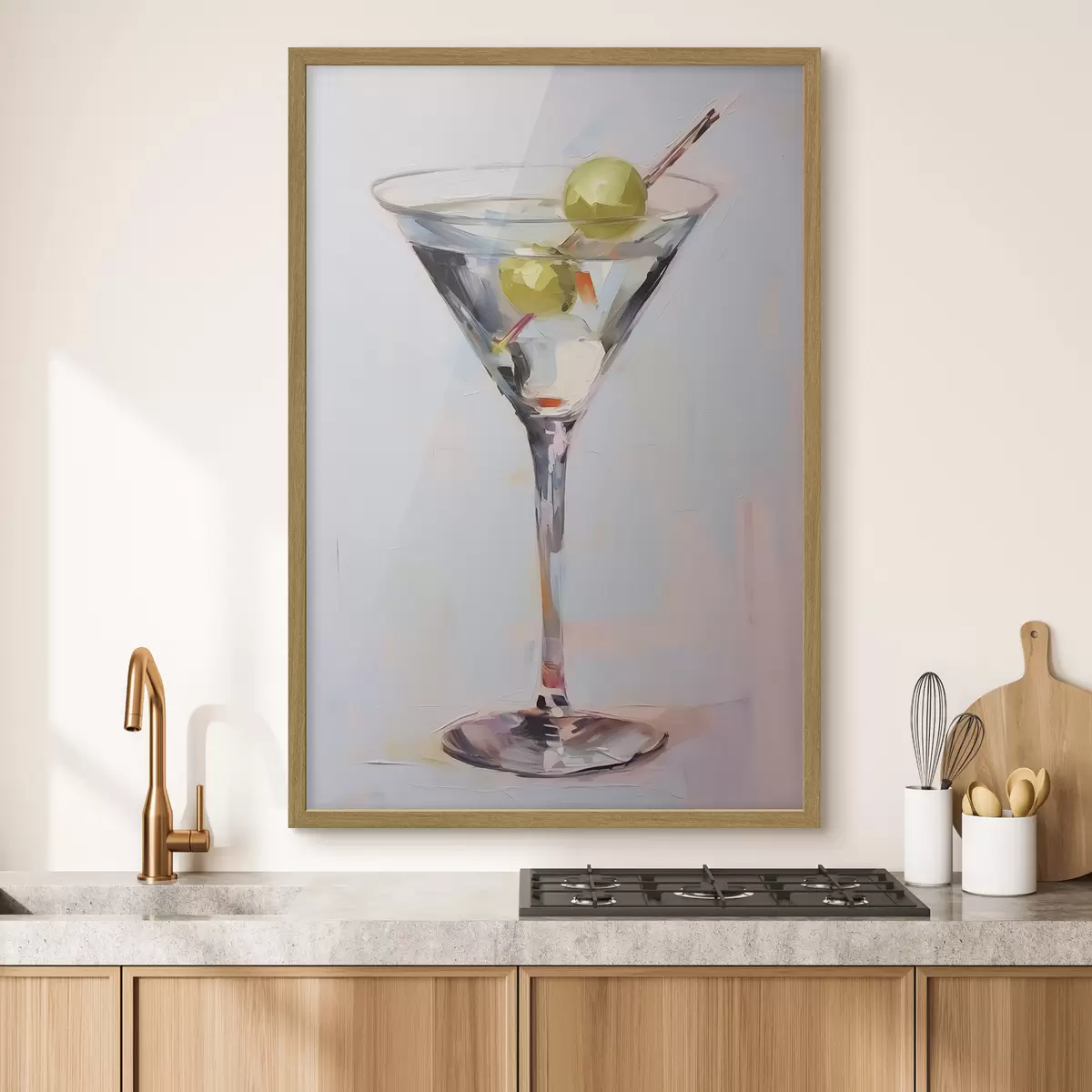 Poster Vaso con pintura imitación bebida f46717